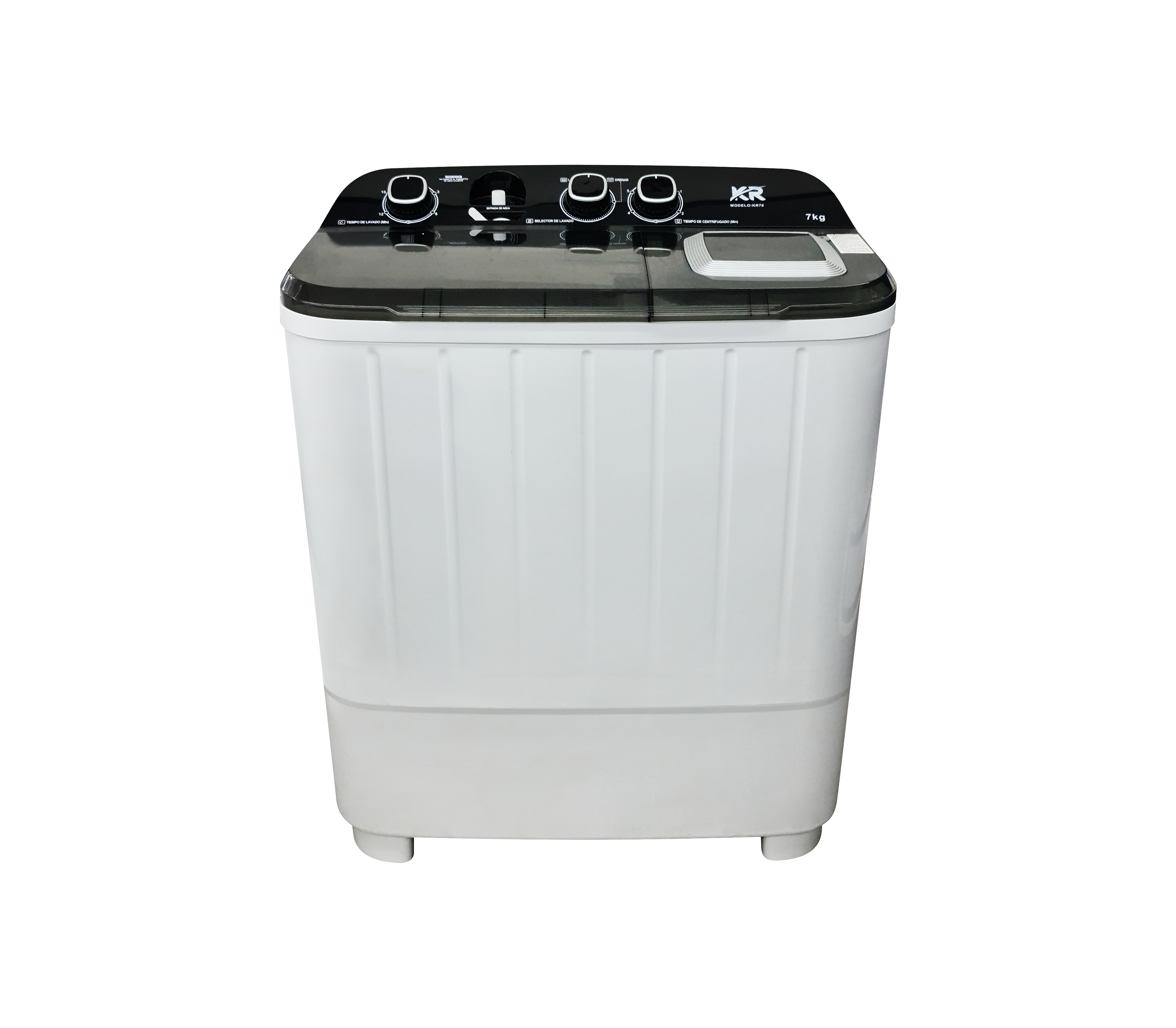 7kg Twin Tub Washing Machine by KR - Perfect for Small Apartments, Dorms & RVs | Fast Spin & Gentle Wash Cycles
