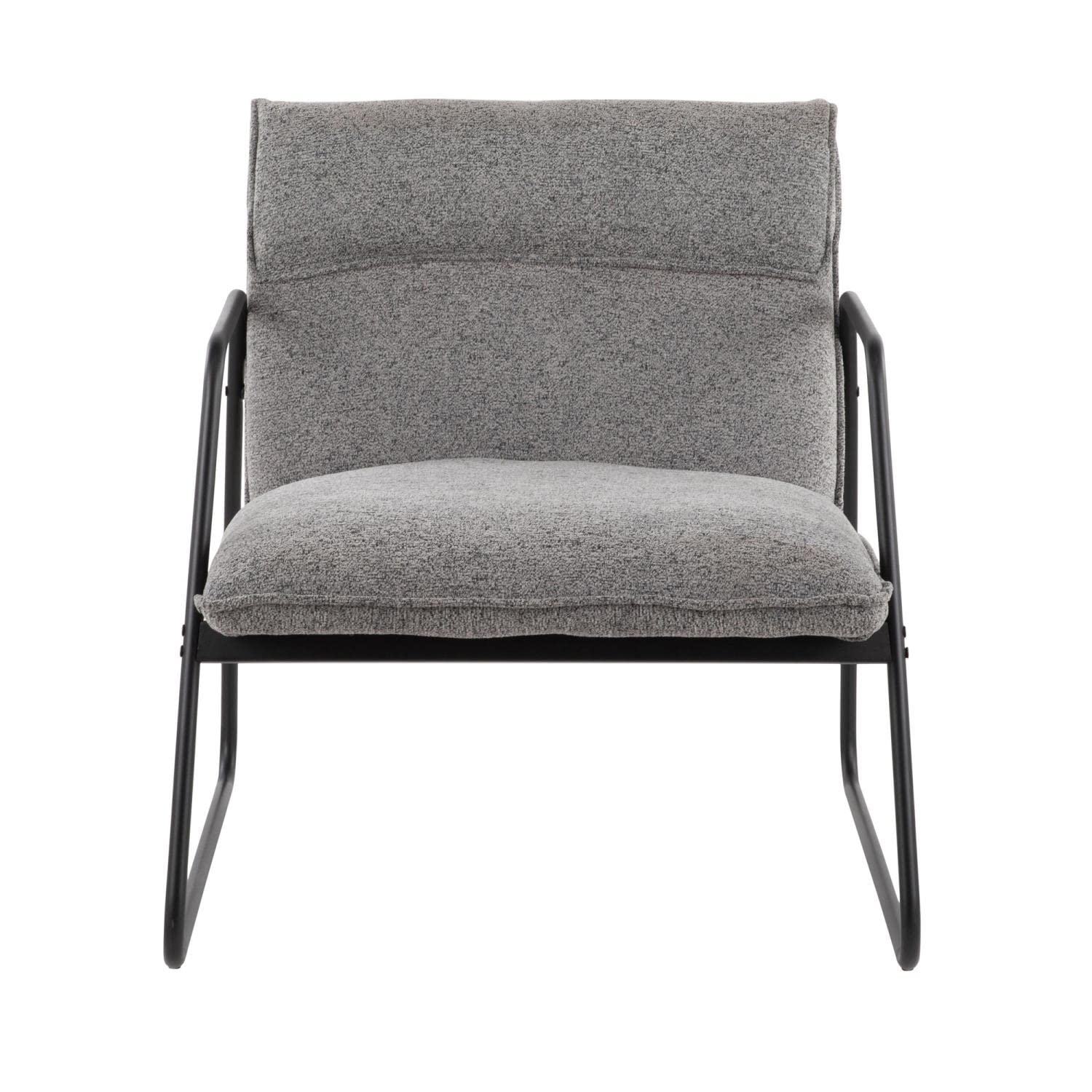 LumiSource Casper Arm Chair - Black Accent Chair for Living Room & Bedroom, Industrial Style Comfortable Lounge Chair for Reading, Relaxing & Home Office