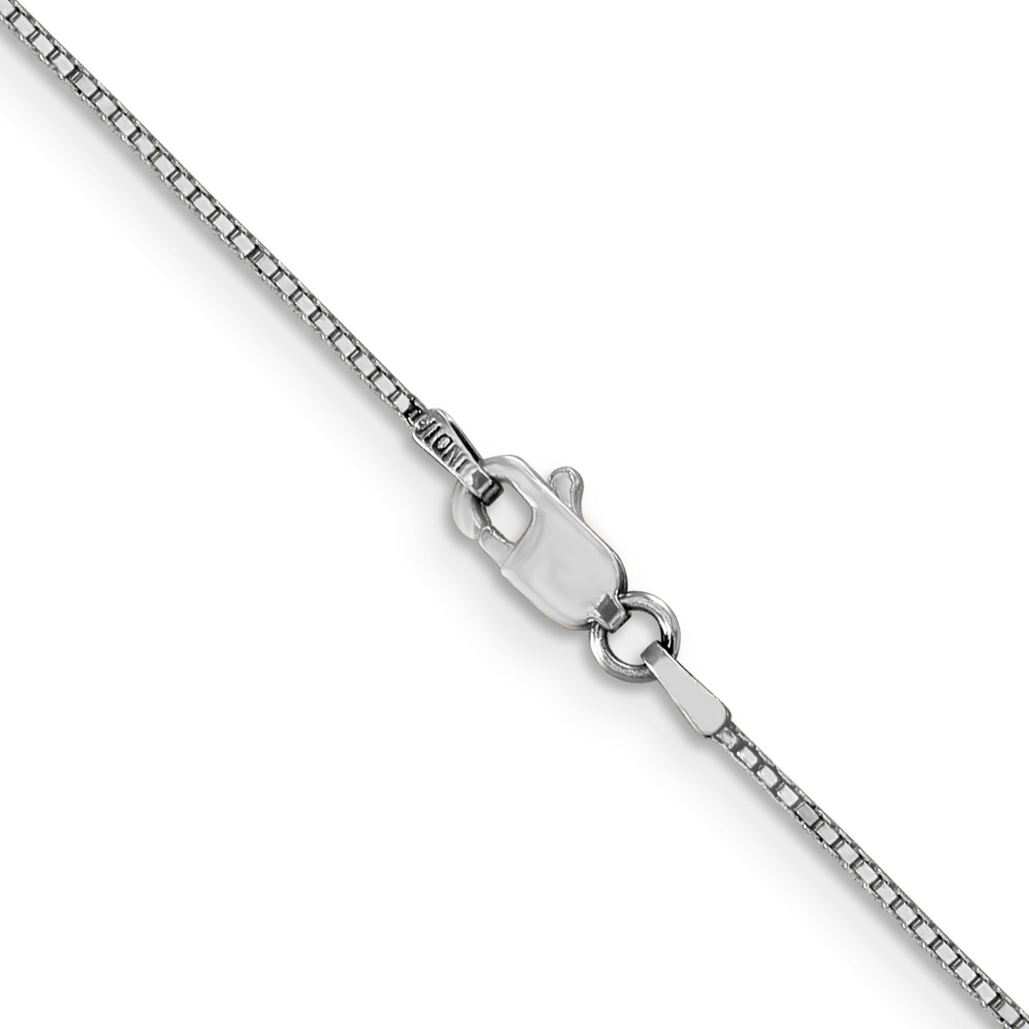 10K White Gold Classic Box Chain Necklace, Bracelet or Anklet - Elegant Jewelry for Women, Gift for Her, Perfect for Weddings, Parties & Everyday Wear