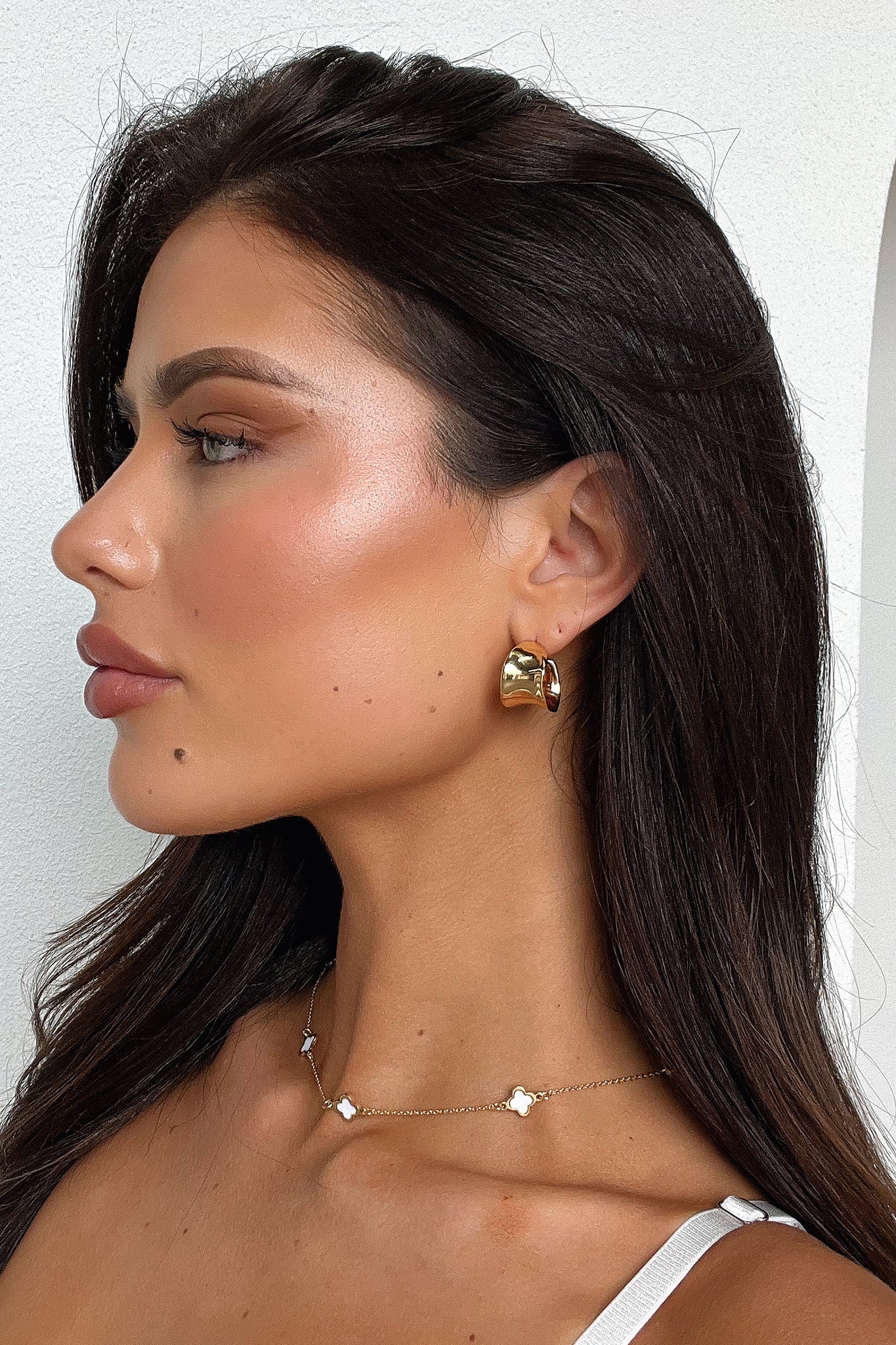 18K Gold Plated Ilaria Hoops - Elegant Dangle Earrings for Women, Perfect for Parties, Weddings & Everyday Wear
