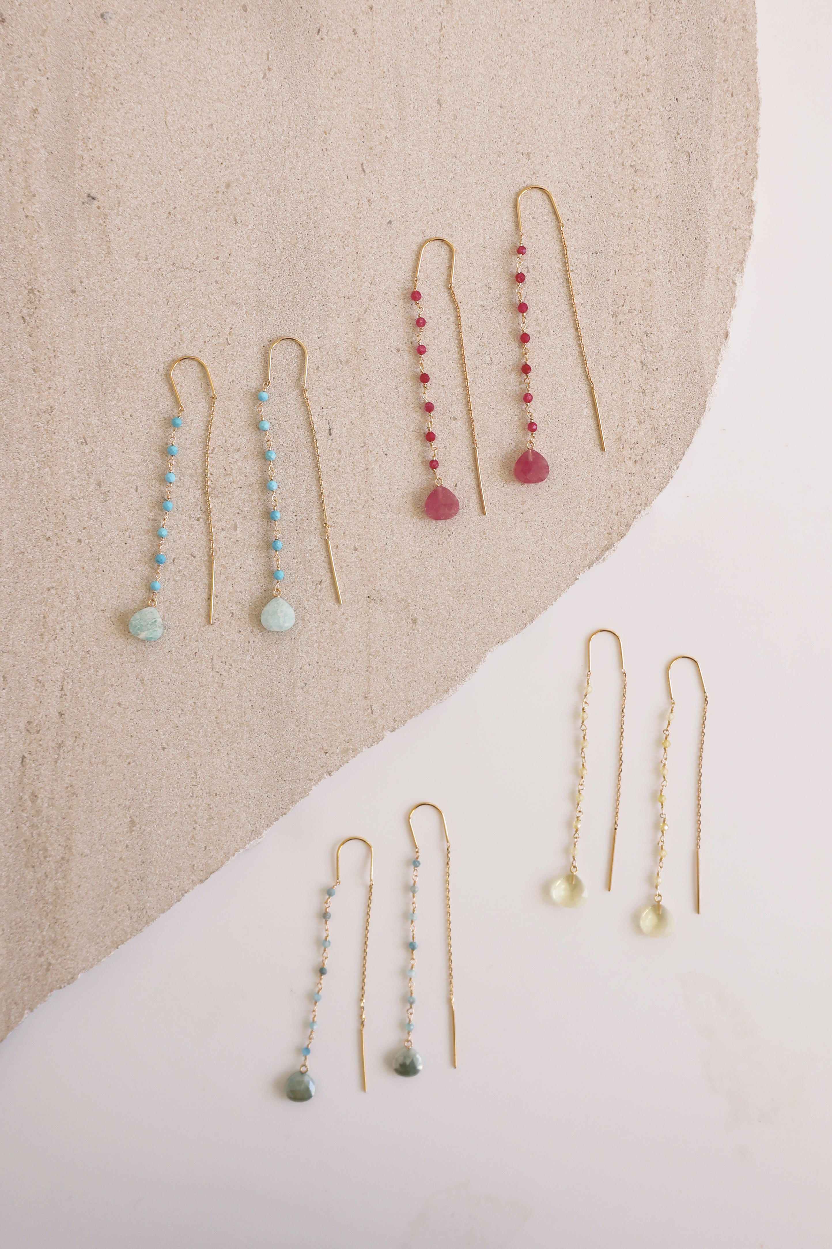 Thetis Threader Earrings - Dainty Gold Plated Threader Earrings for Women, Minimalist Fine Jewelry for Everyday Wear - Perfect for Work, Date Night & Special Occasions