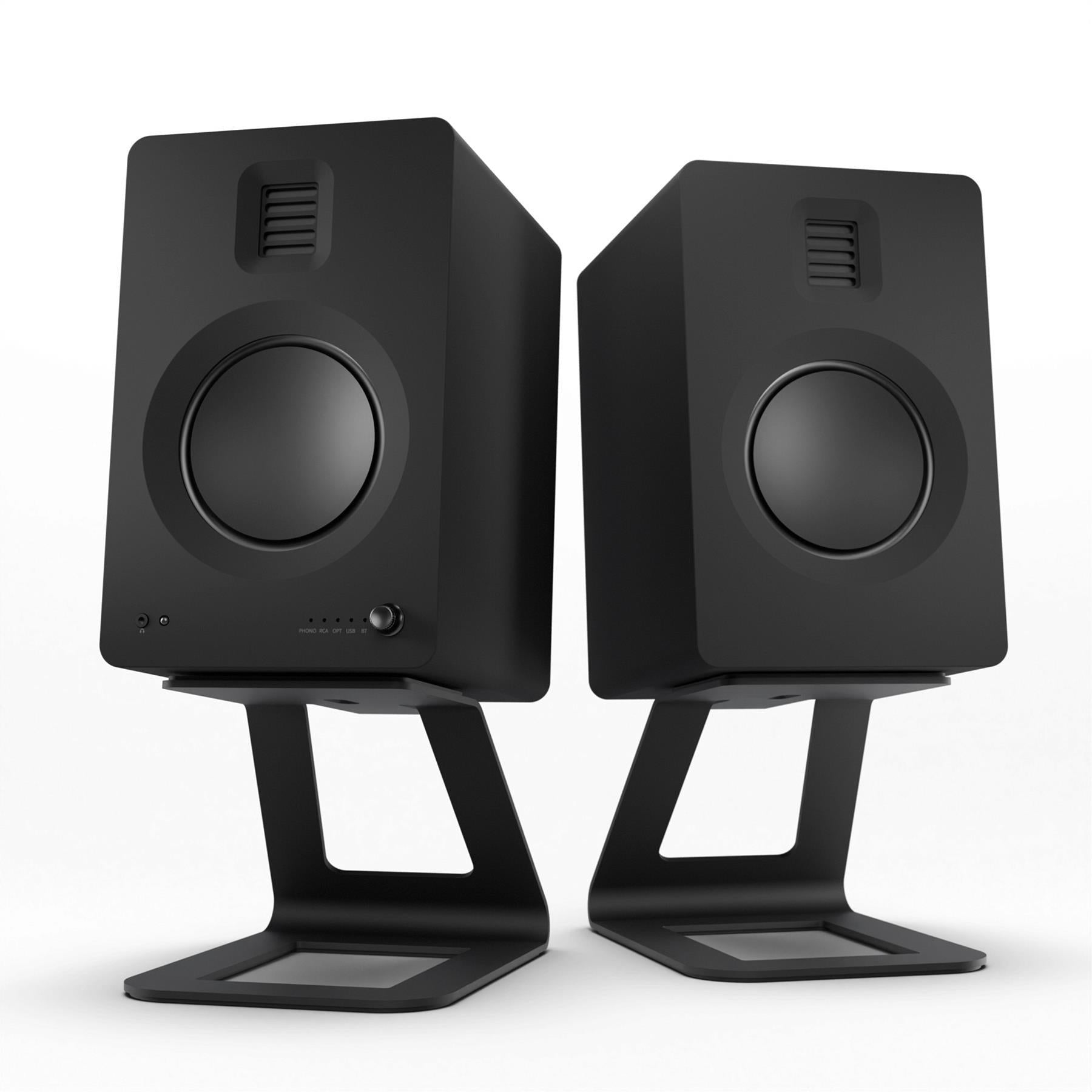Premium Kanto TUK Powered Bookshelf Speakers - High-Fidelity USB DAC, Bluetooth 4.2, Phono Preamp & Headphone Output for Home Audio, Studio Monitoring & Gaming Setup