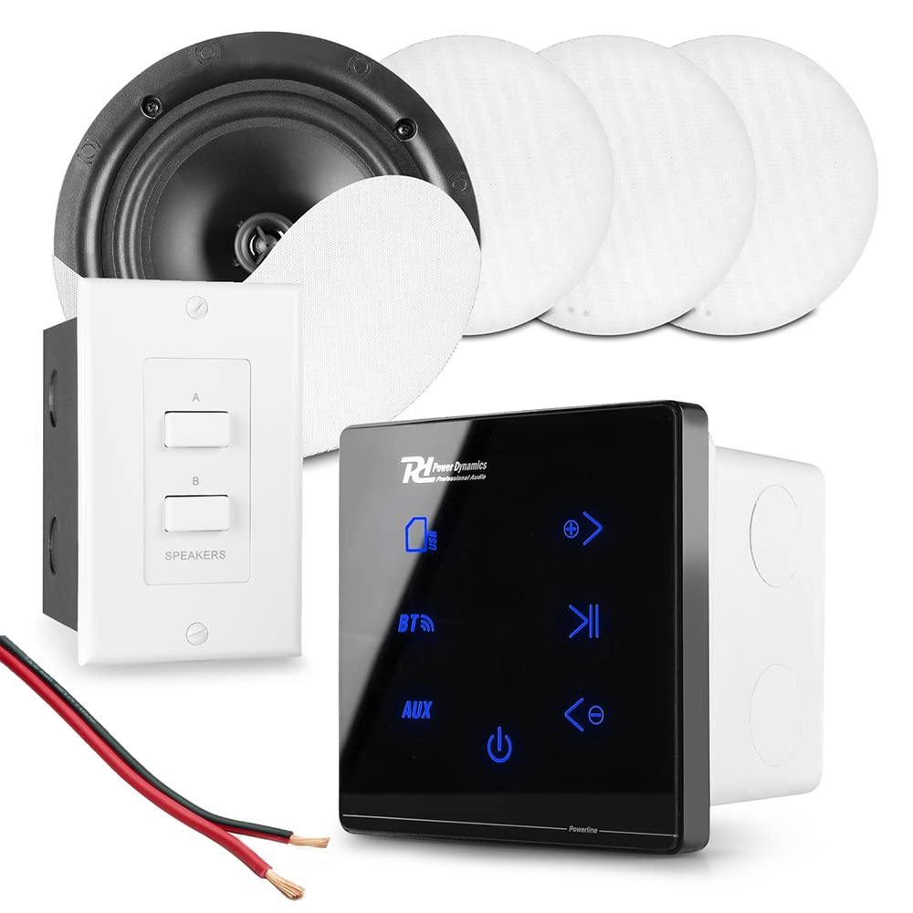 Power Dynamics A50B Wireless Bluetooth Ceiling Speaker System - 4x 6.5