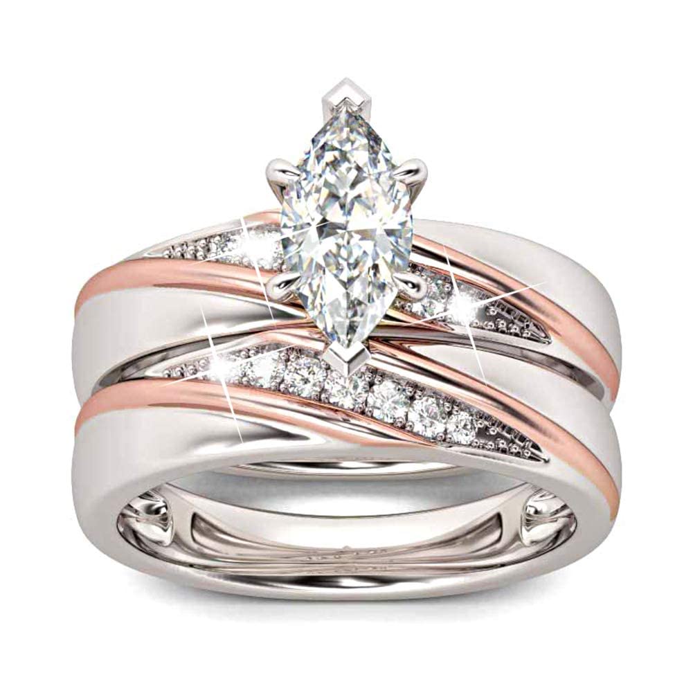 Jeulia 925 Sterling Silver Wedding & Engagement Rings for Women - 1.6ct Main Stone + 0.32ct Side Stones, Bridal Set, Promise & Anniversary Rings | Perfect for Proposals, Weddings & Romantic Gifts