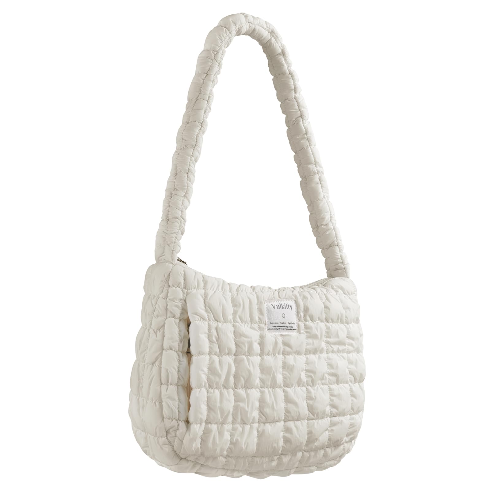 Lightweight Quilted Puffer Tote Bag for Women - Adjustable Shoulder Strap Crossbody Handbag | Perfect for Work, Travel & Everyday Use