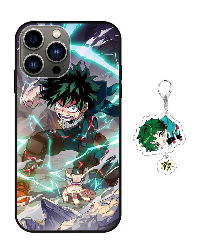 Japanese Anime Character iPhone 13 Pro Max Case - 6.7 Inch Shockproof Silicone Cover with Keychain for Boys & Girls | Perfect for Anime Fans, School, Work & Daily Protection