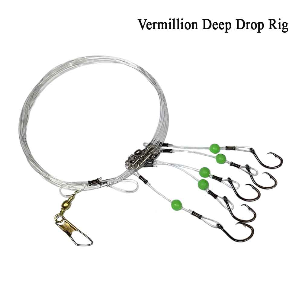 Capt. Harry's 5 Hook Deep Dropping Rigs - Premium Saltwater Fishing Gear for Offshore & Deep Sea Fishing - Perfect for Tuna, Grouper & Snapper