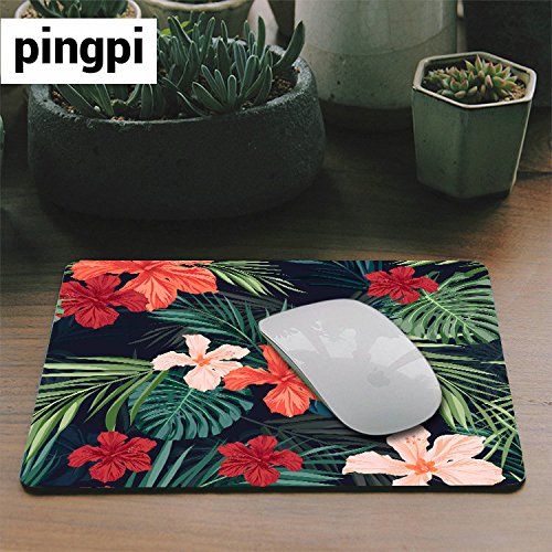 Custom Tropical Plants & Palm Tree Banana Leaves Mouse Pad - Non-Slip Gaming & Office Desk Mat for Computers, Laptops - Perfect for Work, Home & Gaming Setup