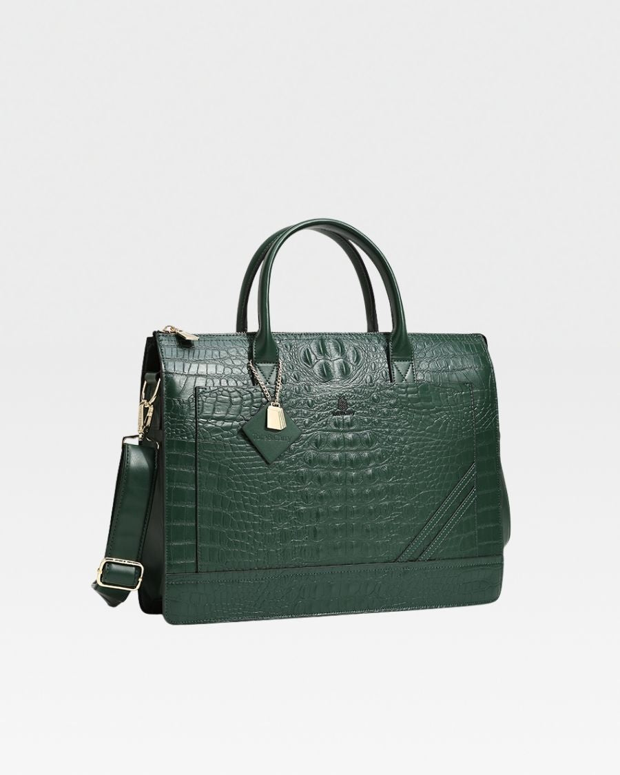 Premium Apollo 2 Laptop Bag - Emerald Green Water-Resistant Business Backpack for 15.6