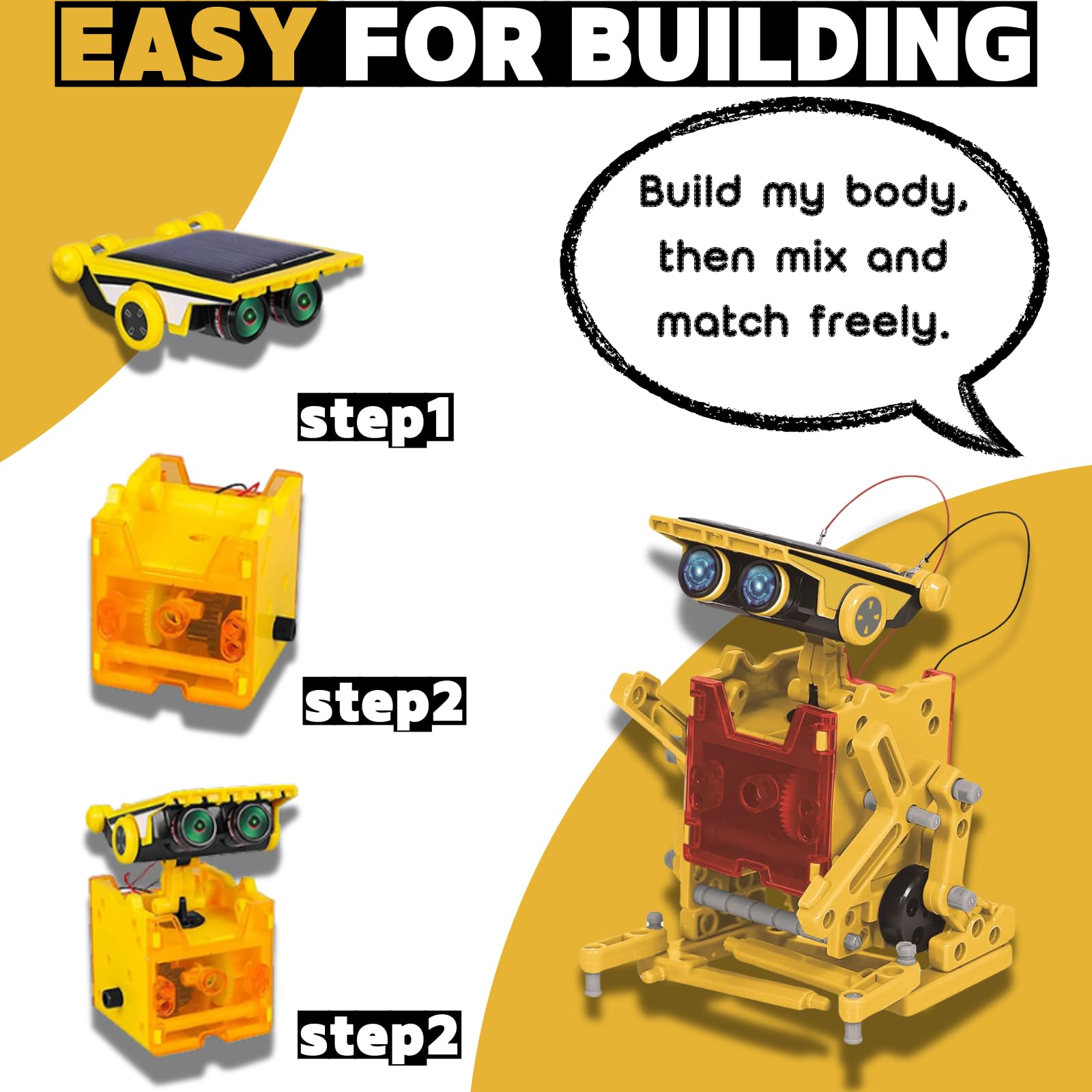 ZeniMakers STEM Solar Robot Kit - Educational Science Toys for Kids Ages 8-14 | DIY Building Robotics Kit for Boys & Girls | Perfect Christmas Birthday Easter Gift | Fun Learning Projects for Home & Classroom