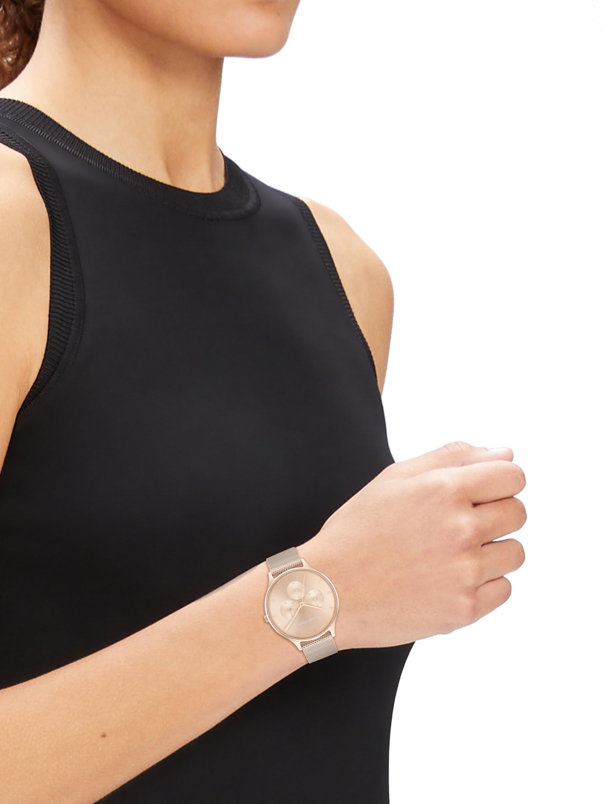 Calvin Klein Timeless Women's Quartz Multifunction Watch - Elegant Gold-Tone Stainless Steel Bracelet, Water Resistant, Date Display - Perfect Gift for Her, Birthday, Anniversary, Valentine's Day - Ideal for Office, Date Night & Special Occasions