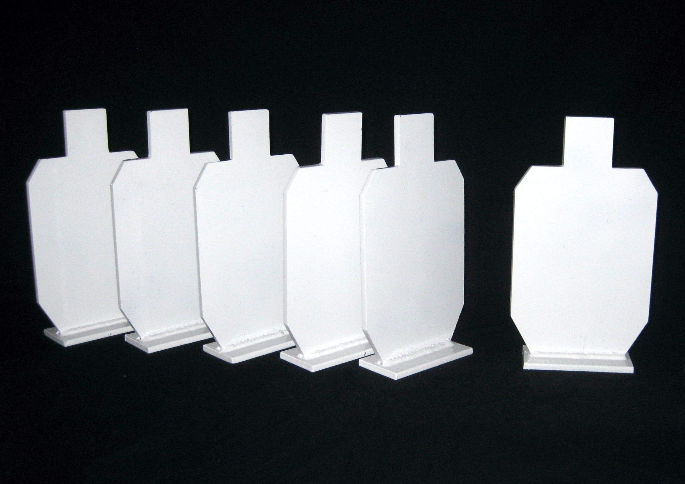 Magnum Target 9in. IDPA Knockover Pistol Steel Targets - 3/8in. Thick Mild Steel Plates 6pc Set for Shooting Practice & Competition Training