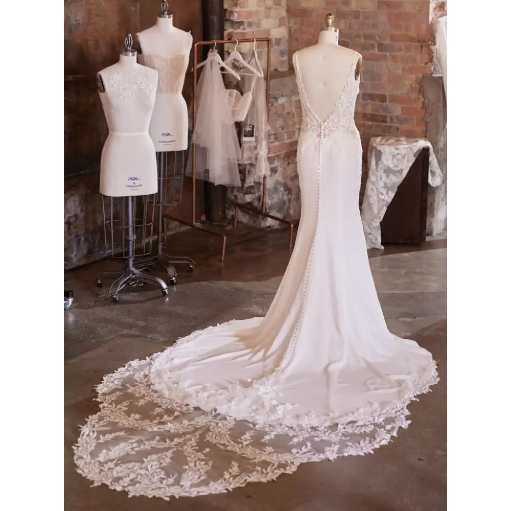 Rebecca Ingram Alda Detachable Wedding Train Extension - Elegant Bridal Gown Accessory for Church Ceremonies & Photo Shoots