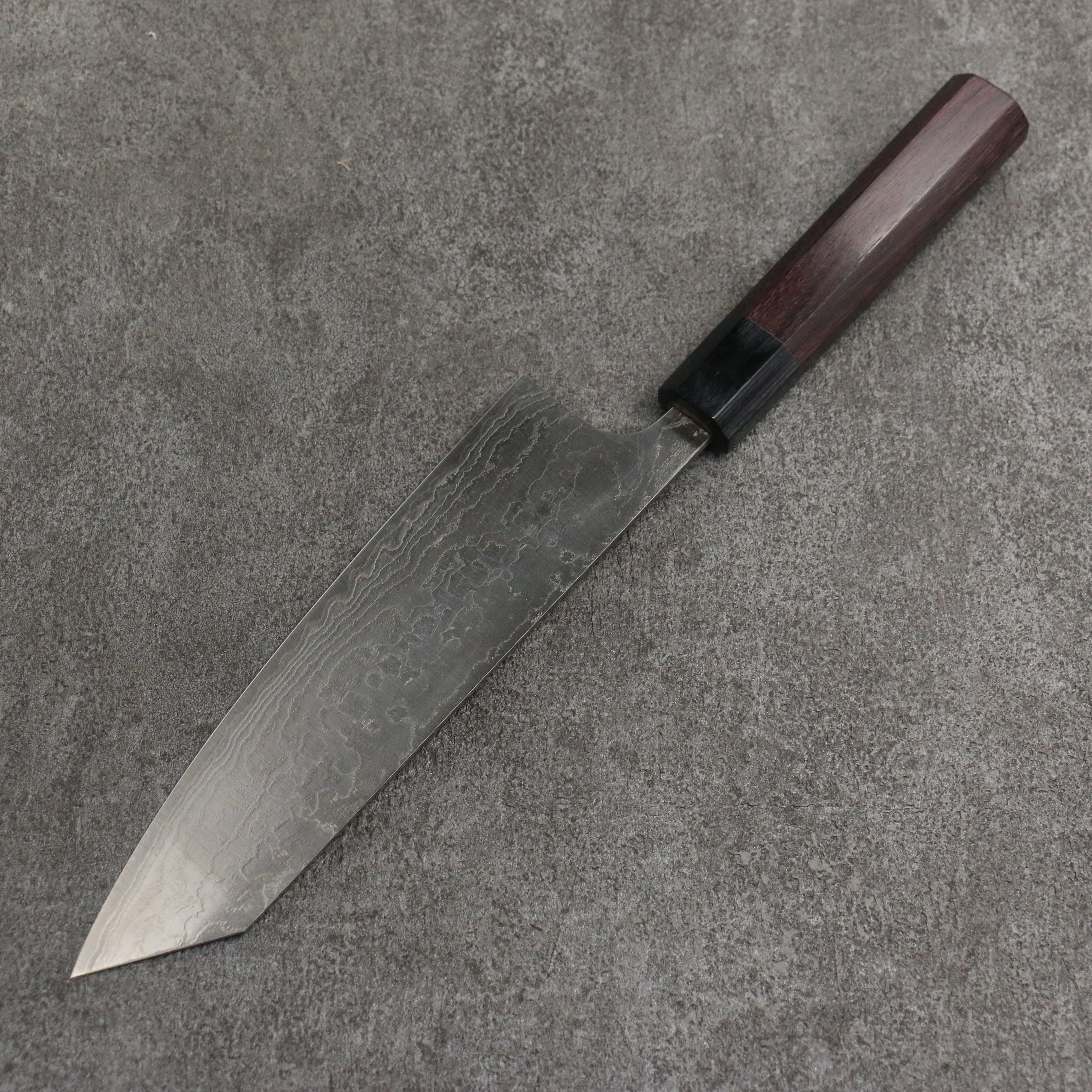 Premium Nao Yamamoto SG2 Damascus Bunka Knife 180mm - High Carbon Steel Blade, Rosewood Handle with Black Pakka Wood Ferrule - Perfect for Sushi, Vegetables & Precision Cutting