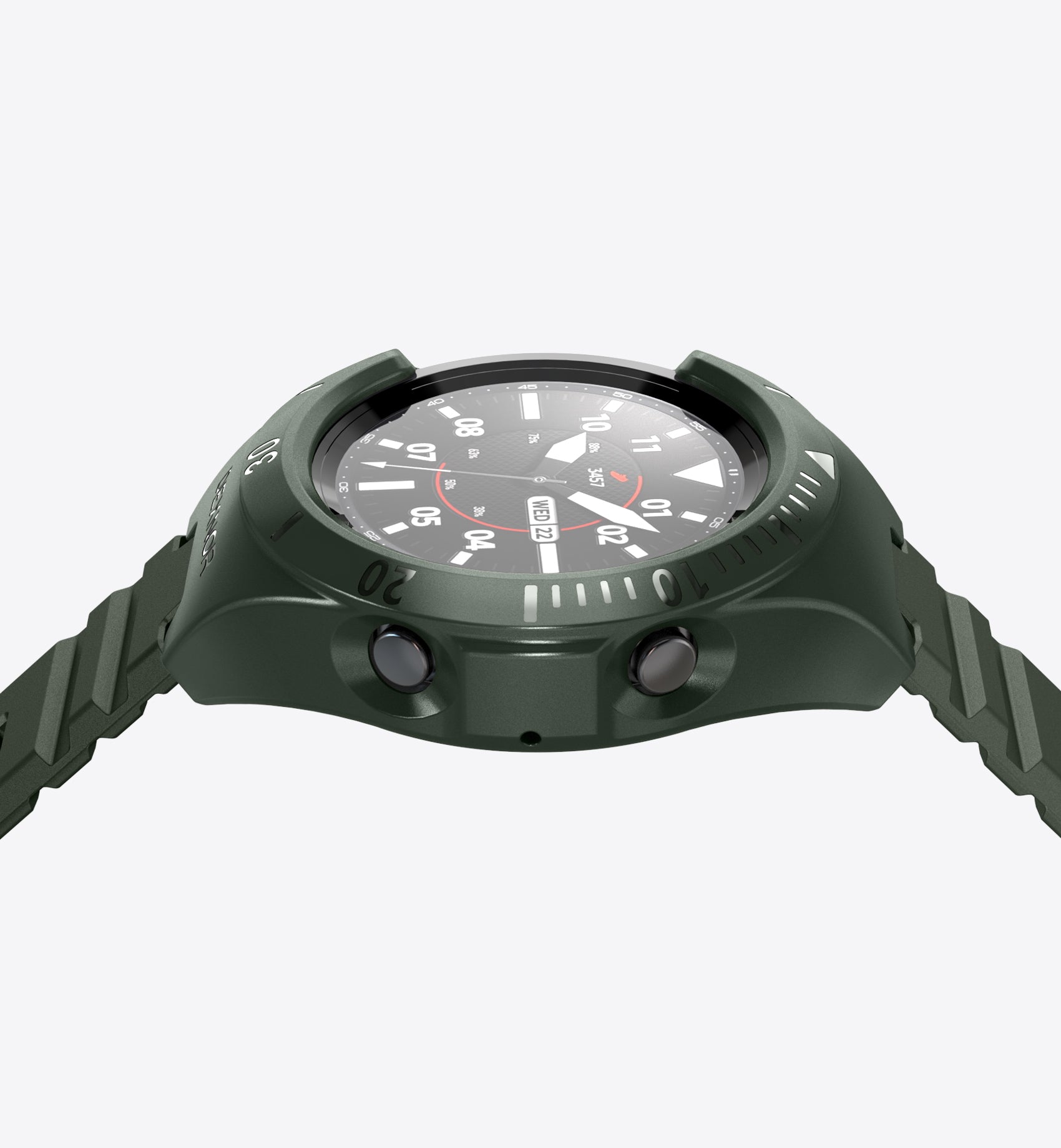 Dexnor Rugged Shockproof Full Body Bumper Case Cover for Samsung Galaxy Watch 3 (45mm) with Raised Bezel - Perfect for Outdoor Sports, Hiking & Active Lifestyle Protection