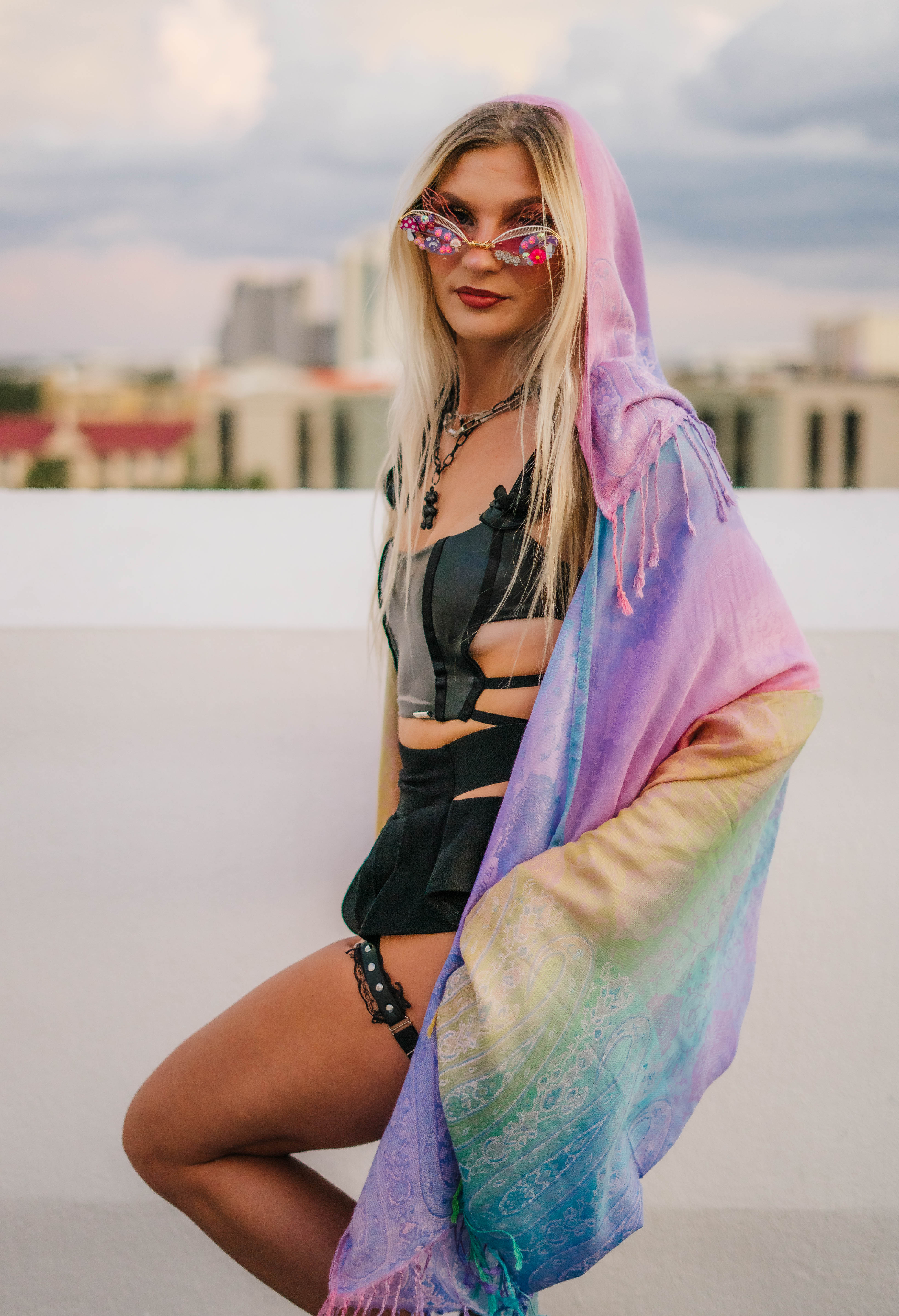 PASH ROBE Peacock Rainbow - Soft & Luxurious Women's Bathrobe for Spa, Lounge & Home Relaxation