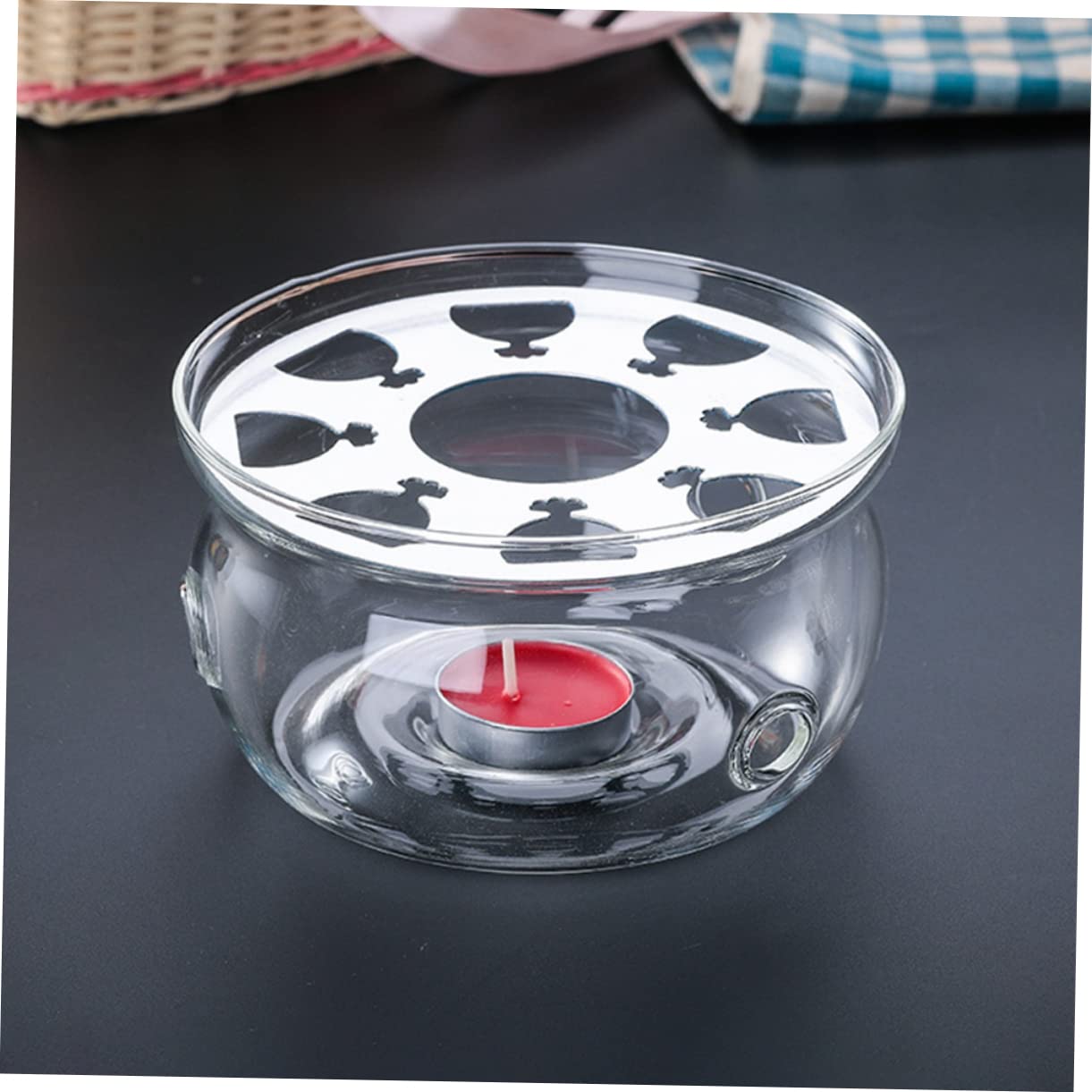 Premium Borosilicate Glass Teapot Warmer - Tea Warmer Accessory with Heating Base for Home & Office - Perfect for Tea Lovers, Gift Giving, and Enhancing Home Decor