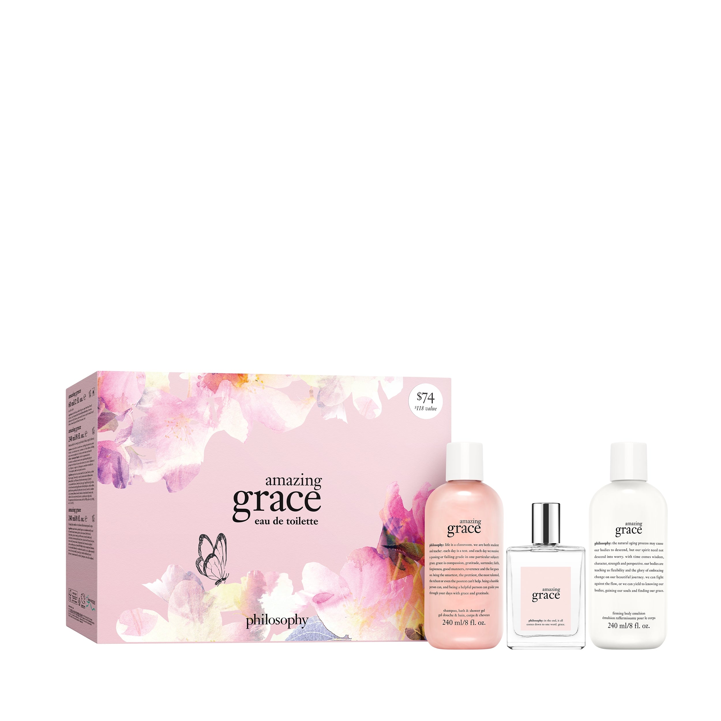 Amazing Grace Eau de Toilette Set - Fresh Floral Perfume for Women, 3-Piece Gift Set - Perfect for Daily Wear, Date Nights & Special Occasions