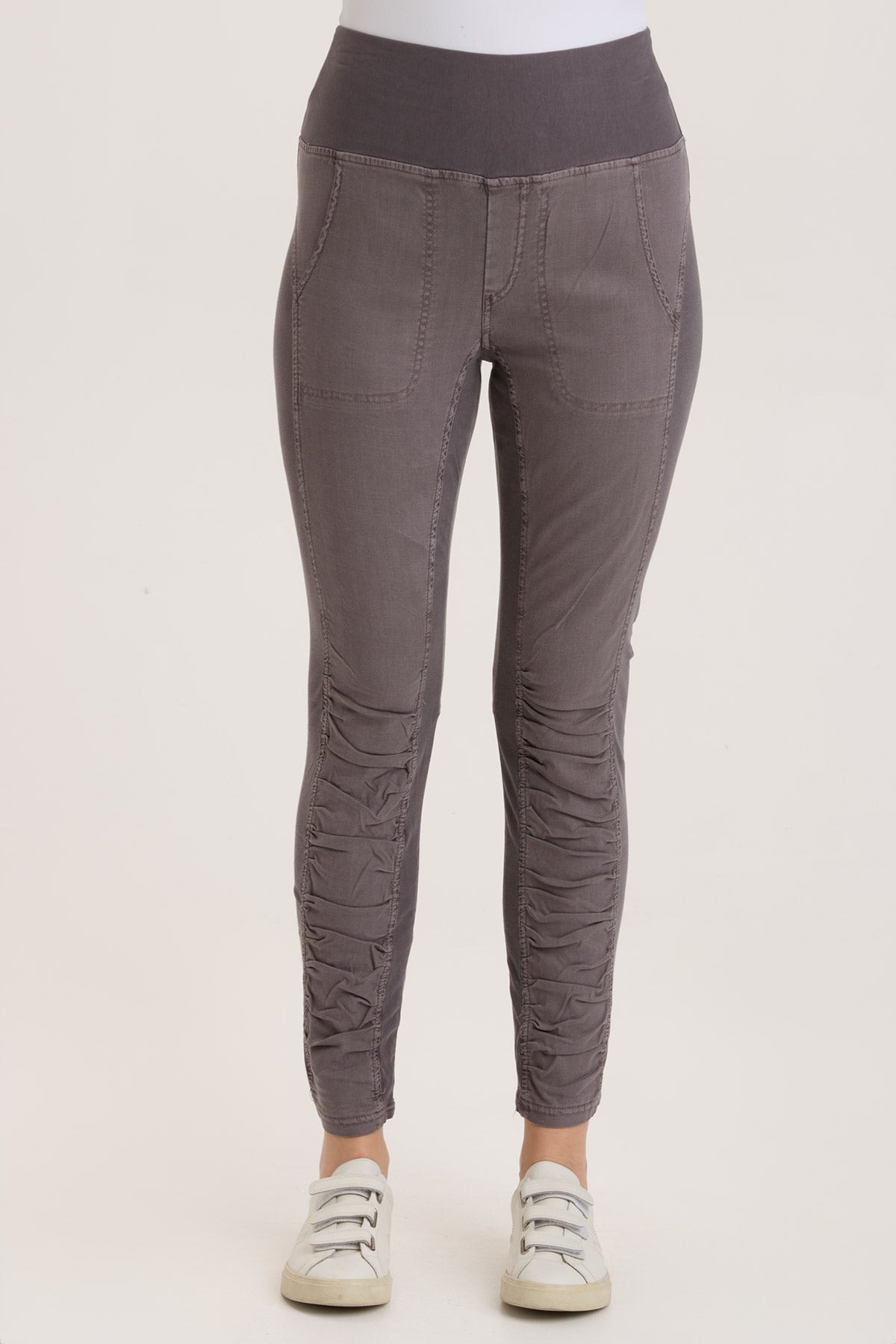 High Waisted Twill Penny Leggings for Women - Comfortable Stretchy Yoga Pants for Workout, Running & Everyday Wear