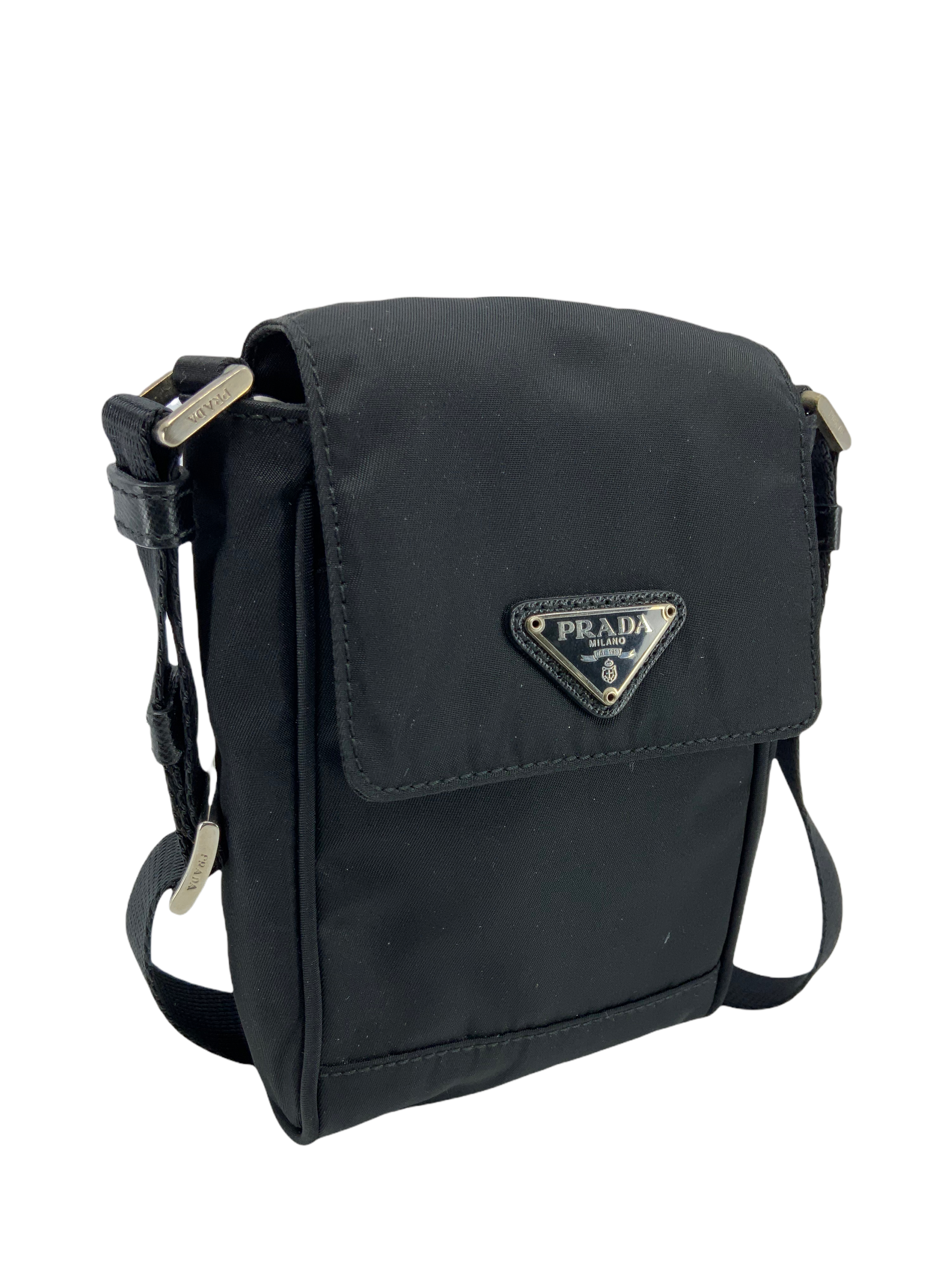 Prada Nylon Crossbody Bag with Smartphone Case - Stylish & Functional for Travel, Shopping & Everyday Use