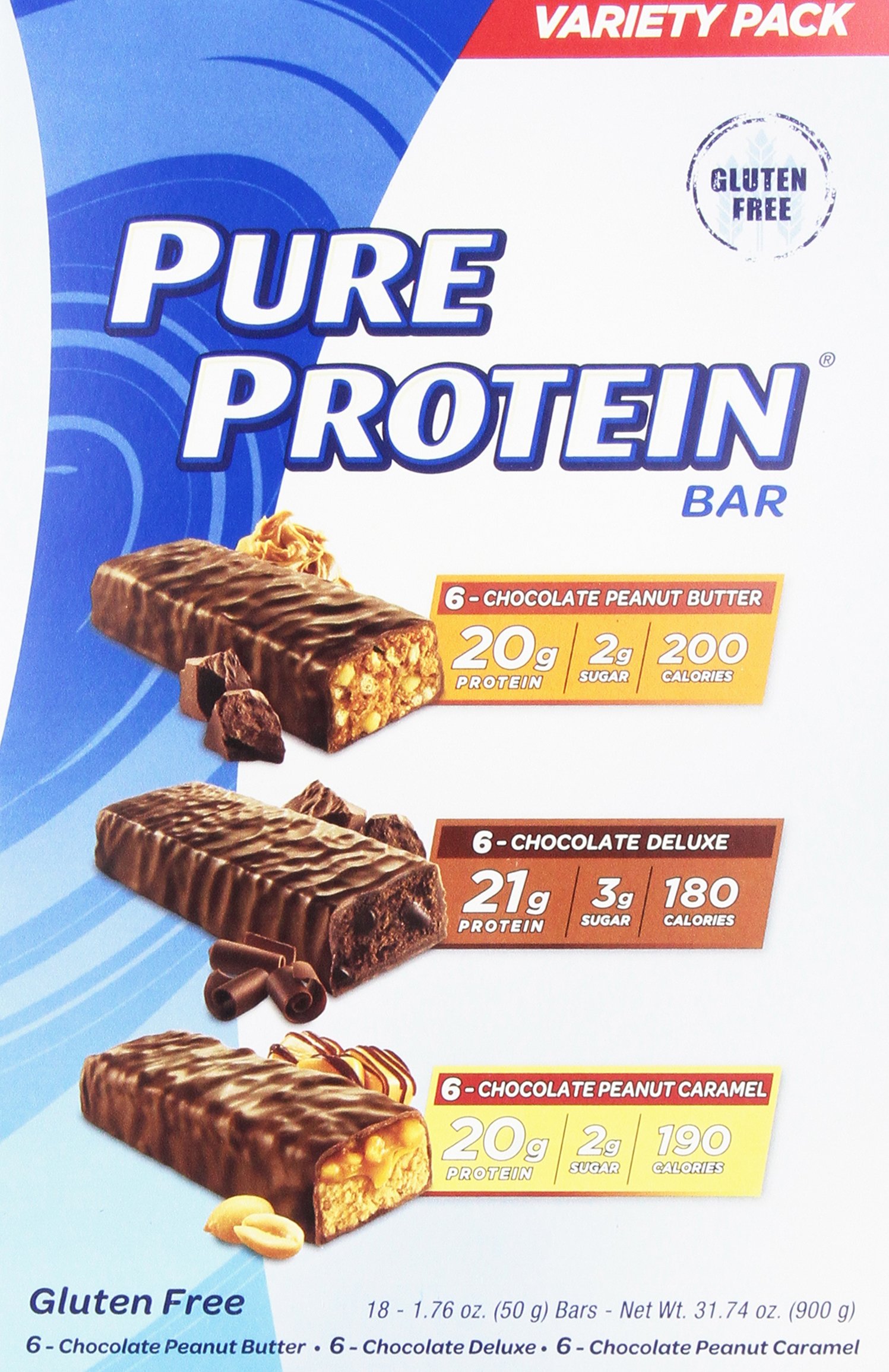 Pure Protein Bar 18-Piece Variety Pack - High Protein Snacks for Weight Loss, Energy & Muscle Recovery - Perfect for Gym, Workouts & On-the-Go Nutrition