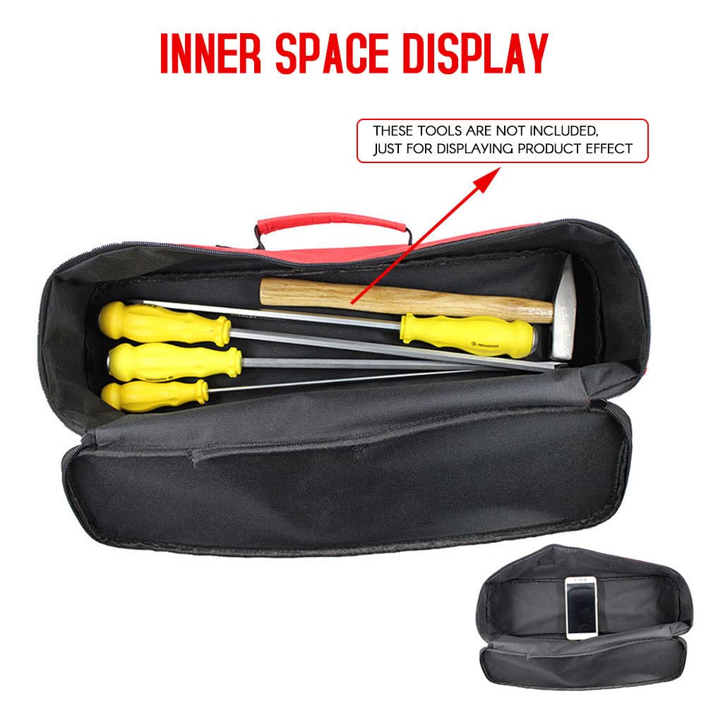 **Kavolet Heavy-Duty Canvas Tool Bag Organizer - Large Tool Storage Tote for Construction, Electrician & Auto Repair - Durable Emergency Repair Tool Bag for Professionals & DIY (Workshop, Job Site, Car Trunk)**