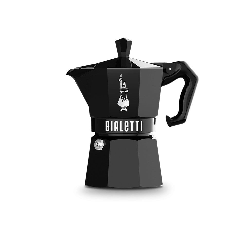 Bialetti Exclusive Moka Black 6 Cup Stovetop Espresso Maker - Italian Coffee Pot for Home & Office Use - Perfect for Espresso Lovers & Gift Giving