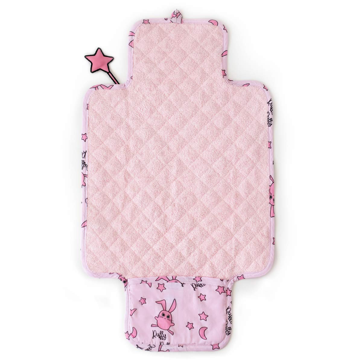 **Milk&Moo Waterproof Portable Baby Changing Pad - Ultra Soft Foldable Diaper Mat for Nursery, Travel & On-the-Go - Lightweight Design for Baby Changing Station (Pink)**    *(Perfect for diaper changes at home, in the car, or while traveling – keeps baby comfortable and mess-free!)*