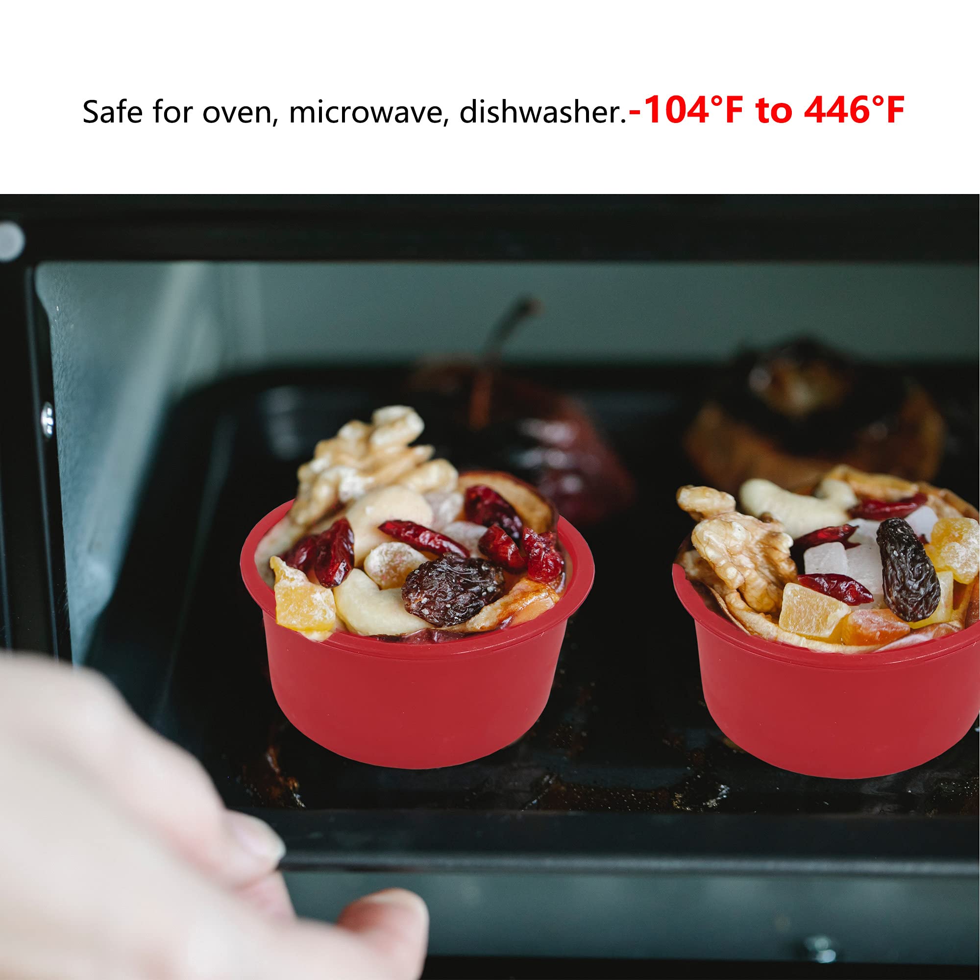 4 Inch Round Silicone Cake Pan Set of 4 - Non-Stick Baking Molds for Cupcakes, Muffins, Layer Cakes, Cheesecakes & Chiffon Cakes | Perfect for Birthday Parties, Holiday Baking & Home Dessert Making