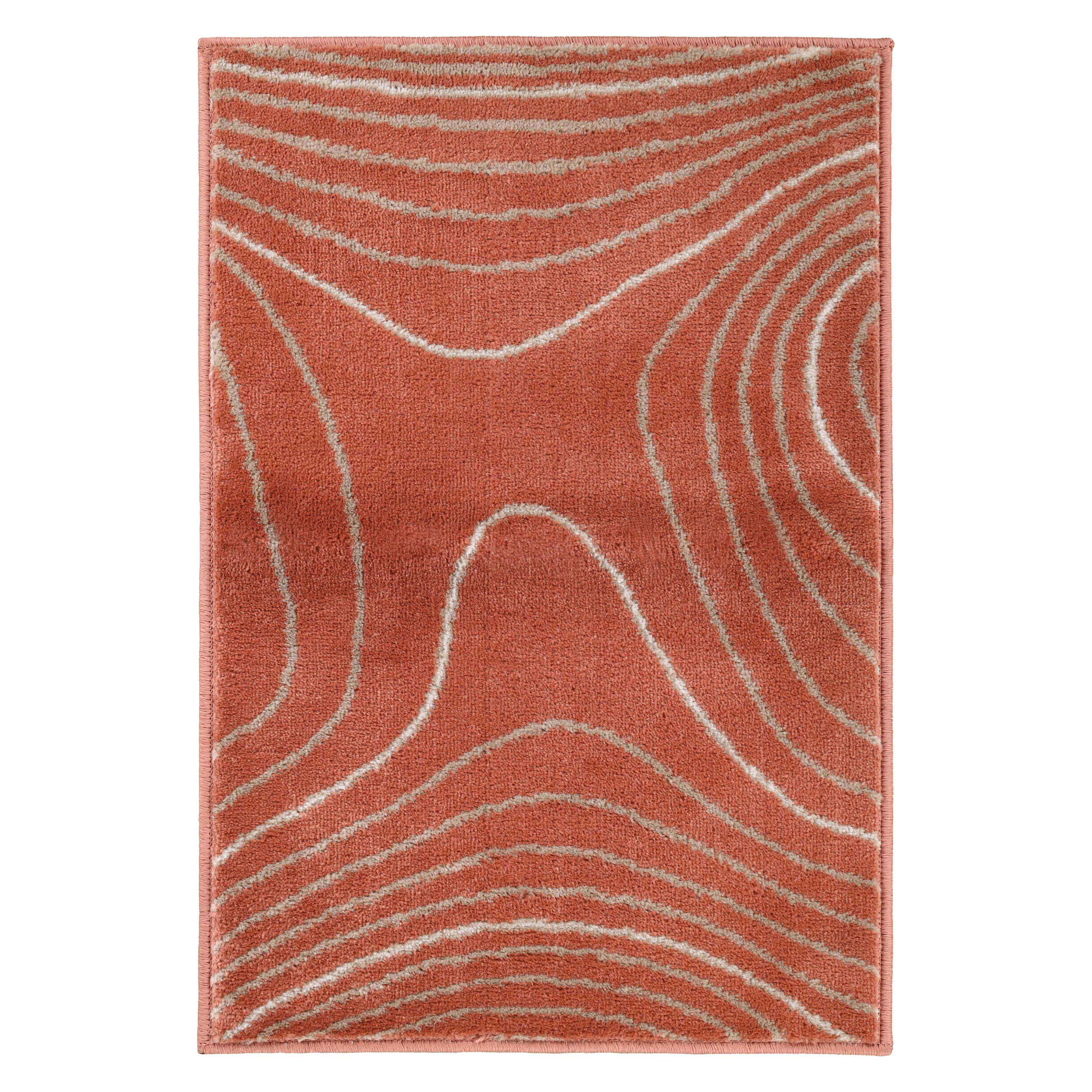 Veer Modern Abstract Wood Grain Indoor Area Rug or Runner - Soft Non-Slip Living Room Carpet for Bedroom, Hallway & Home Decor