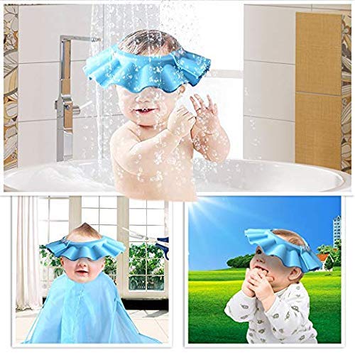Glive's Baby Shampoo Bath Cap - Soft Waterproof Hair & Ear Shield for Infants, Toddlers & Kids - Perfect for Bath Time, Hair Washing & Shower Protection (1 Pack)