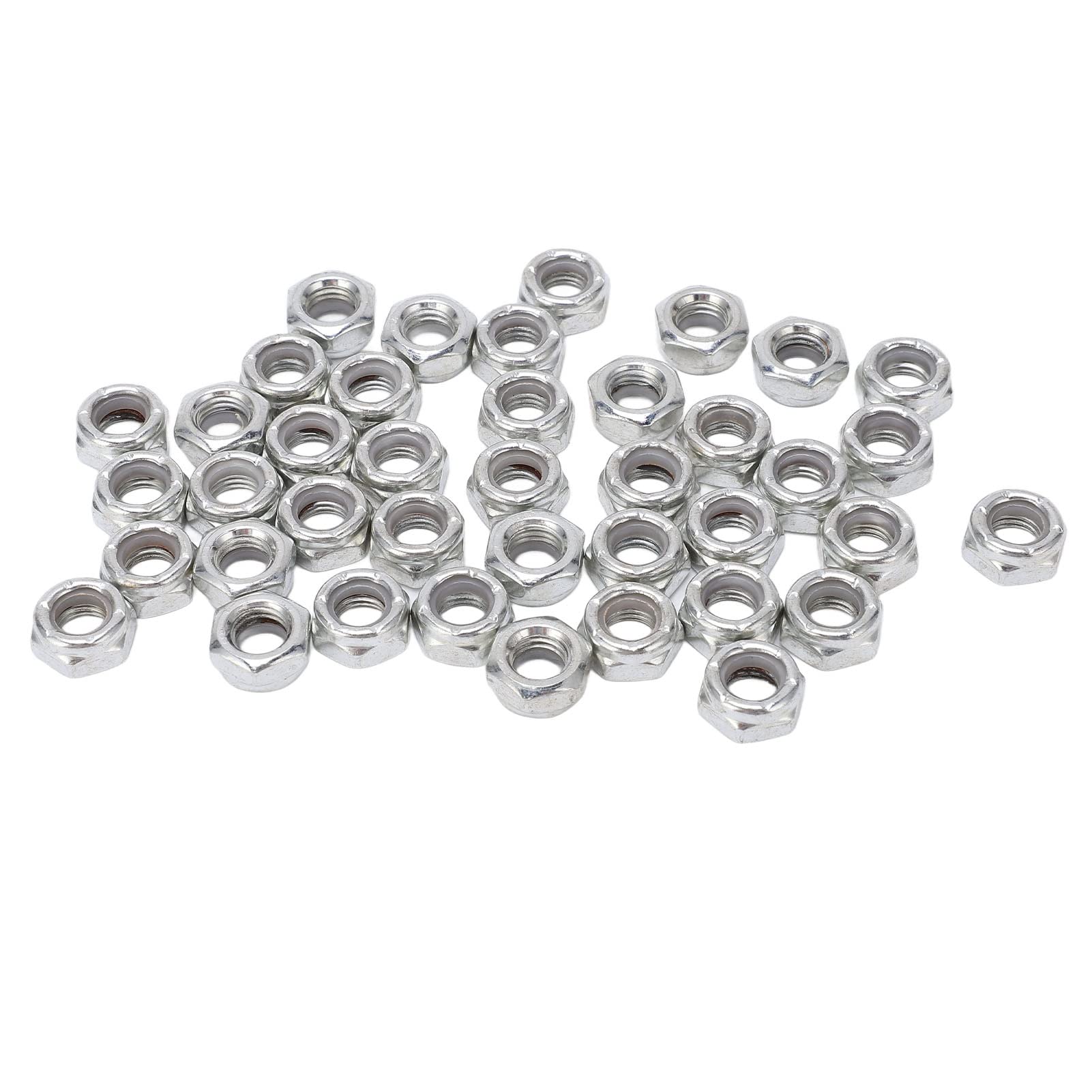 40pcs Carbon Steel Skateboard Axle Nuts & Truck Hardware Kit - Durable Silver Skateboard Parts for Skateboards, Outdoor Scooters & Longboards | Perfect for Street Skating, Park Riding & DIY Board Maintenance