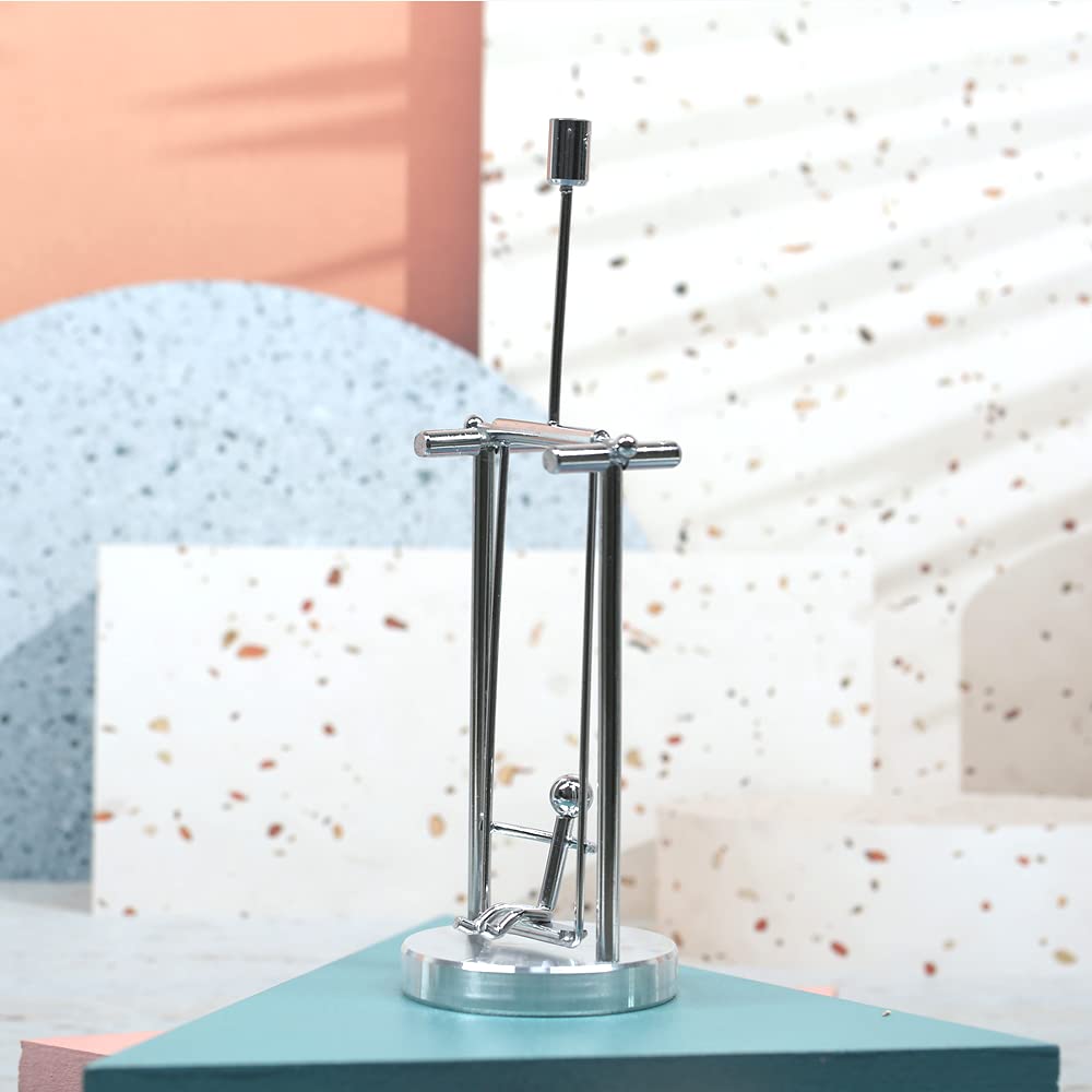 MagicTech Steel Balance Toy - Kinetic Art Desk Decor for Stress Relief & Office Relaxation | Fun Physics Science Toy for Kids & Adults | Perfect for Home, Office, or Gift Giving