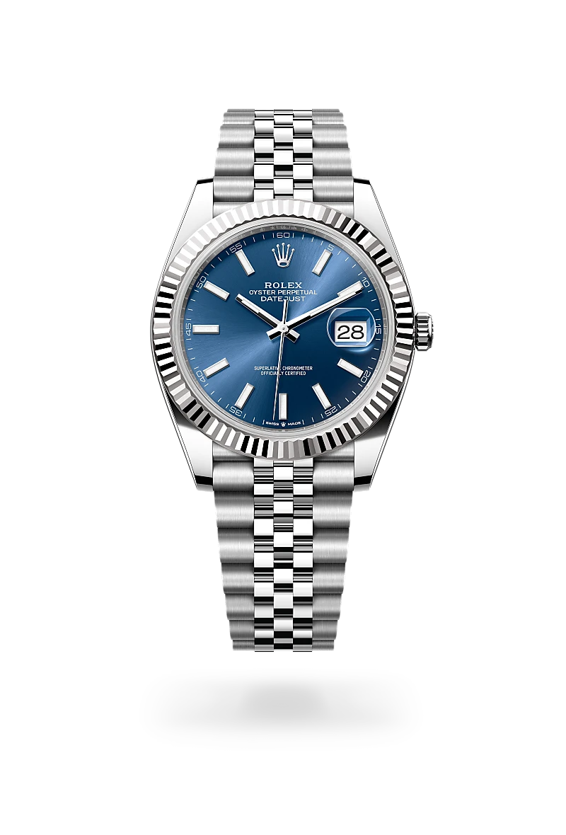 Rolex Datejust 41 Watch - White Rolesor Oystersteel & White Gold Mens Watch Ref. M126334-0002 | Luxury Dress Watch for Business & Formal Occasions | Richter & Phillips Jewelers