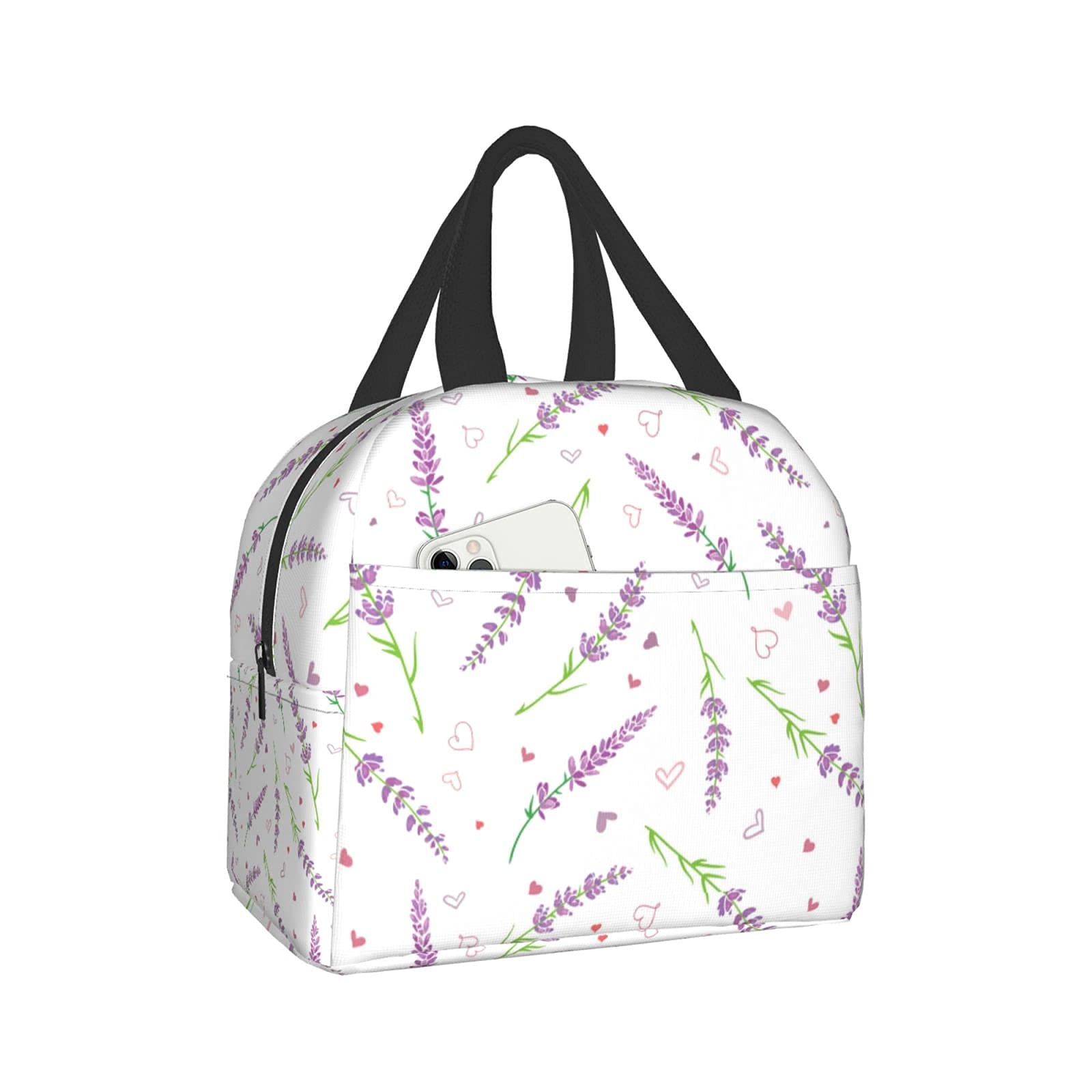 Insulated Lavender Lunch Bag for Women & Men - Purple Tote Lunch Box for Work, School, Picnic & Outdoor Travel | BPA-Free Thermal Food Container