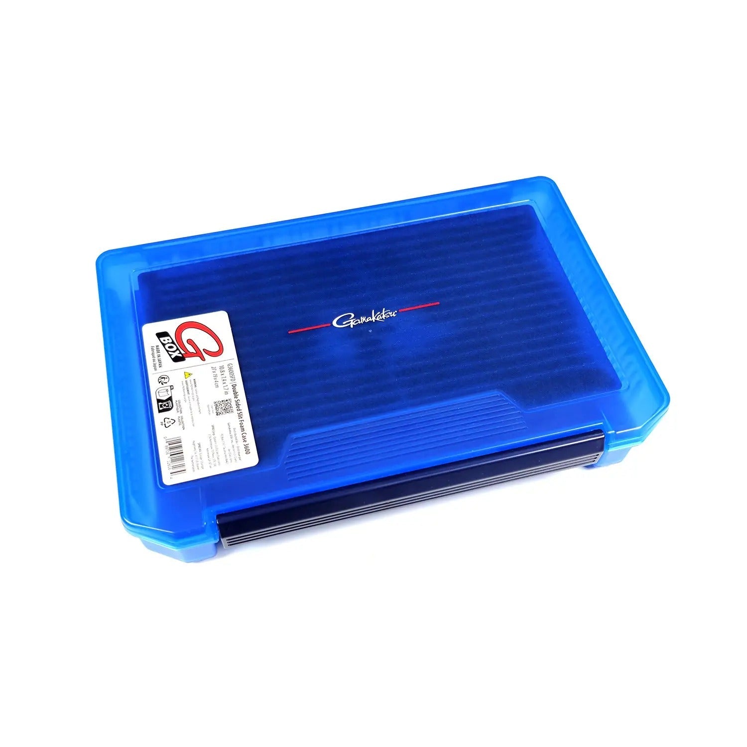 Gamakatsu G Box G3600SF Slit Foam Fishing Tackle Storage Case - Perfect for Organizing Hooks, Lures & Fishing Gear On-the-Go