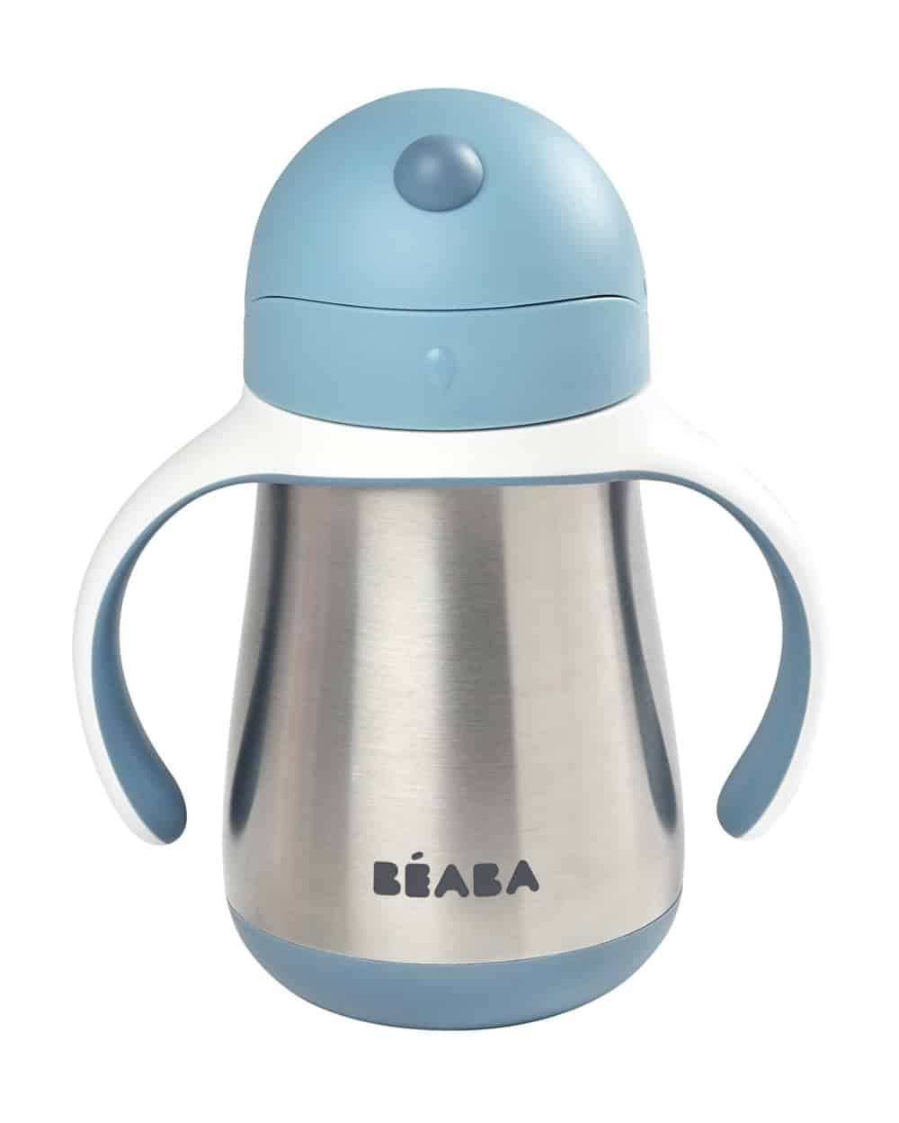 BEABA Stainless Steel Straw Sippy Cup for Kids - BPA Free, Leak Proof, Durable Baby Drinking Cup - Perfect for Travel, School & Outdoor Activities