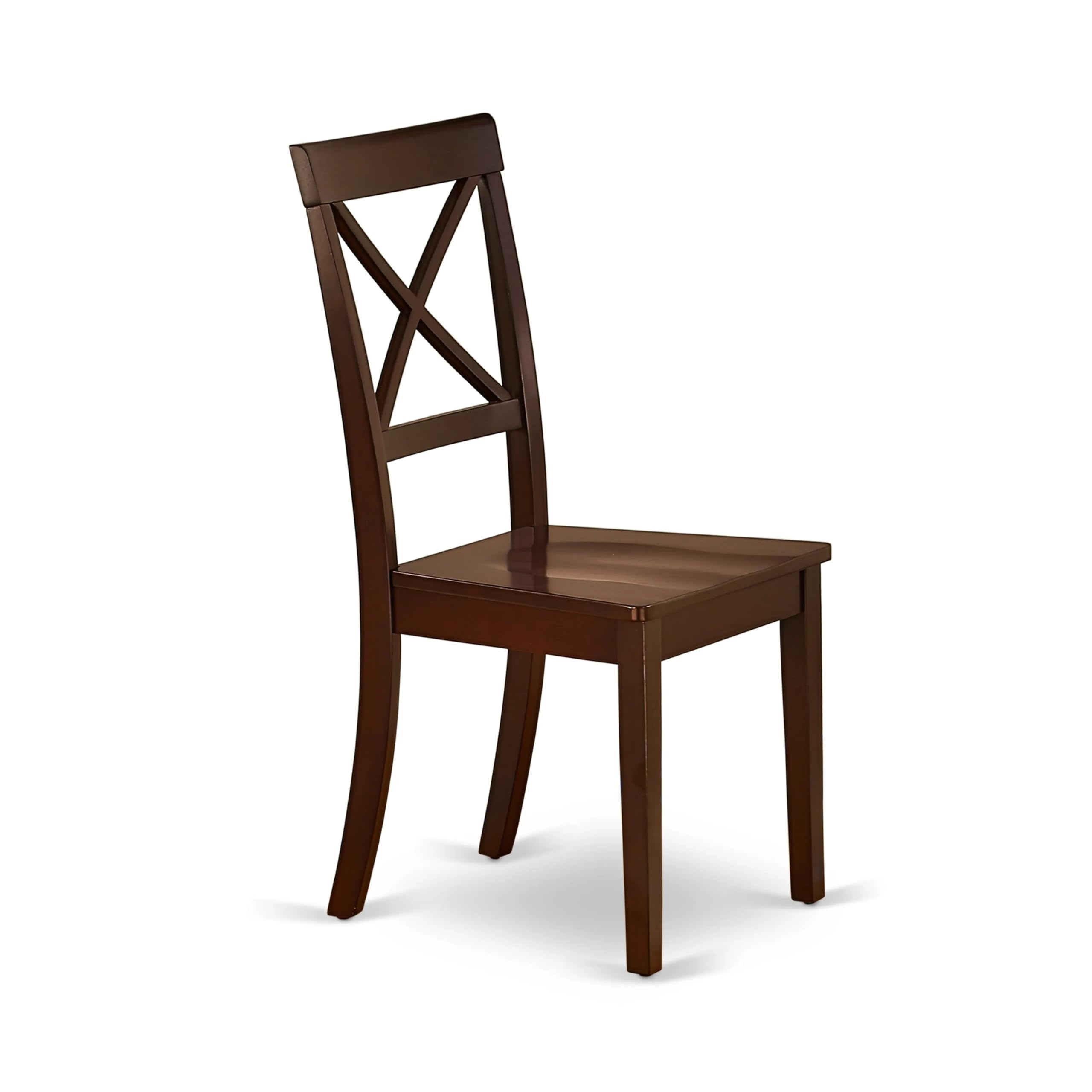 East West Furniture ANBO3-MAH-W 3 Piece Round Dining Set with Pedestal Table & 2 Chairs - 36x36 Inch Mahogany Kitchen Table for Small Spaces, Breakfast Nooks & Cozy Apartments