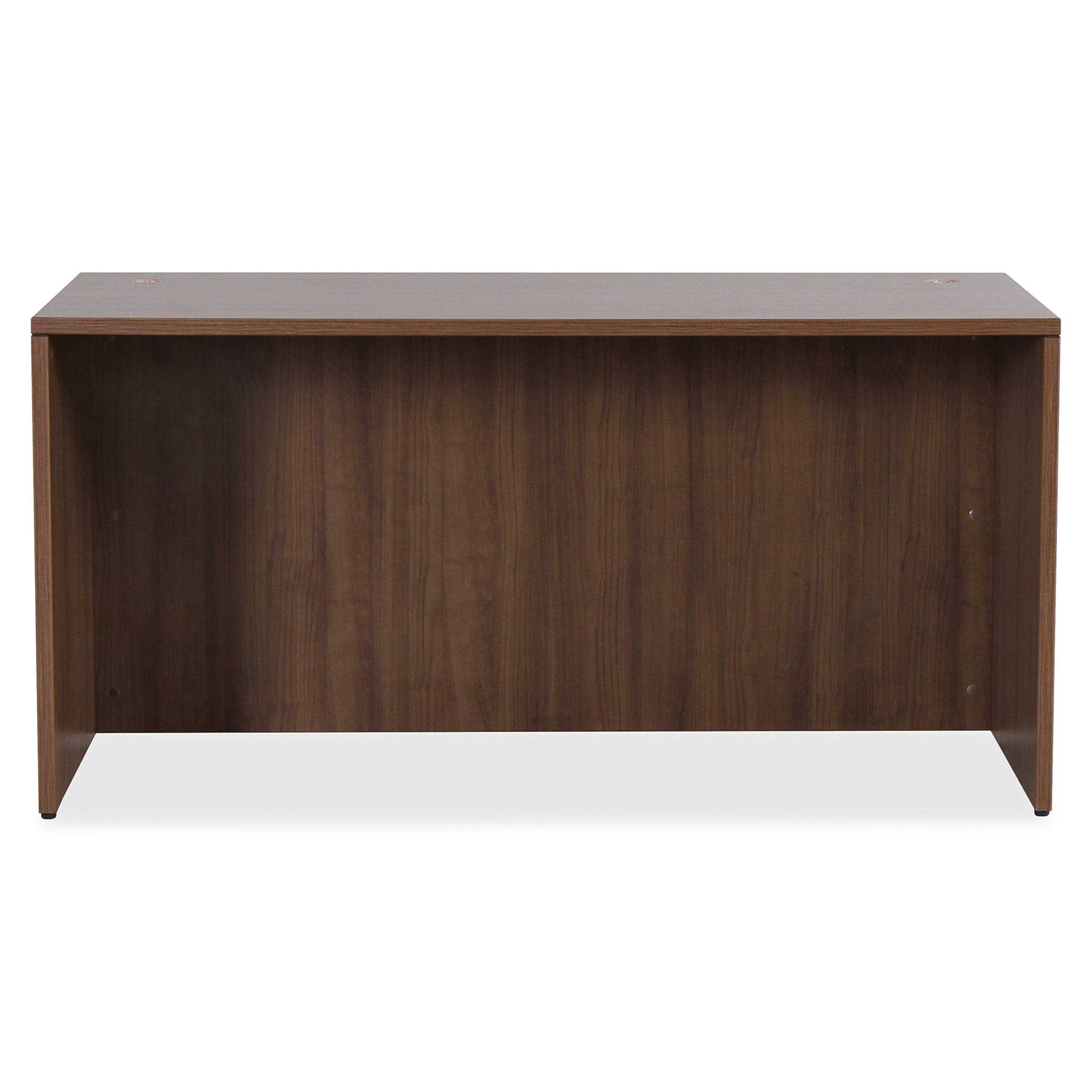 Lorell Essentials Series Walnut Office Desk Shell - Modern Executive Workstation for Home & Business Use