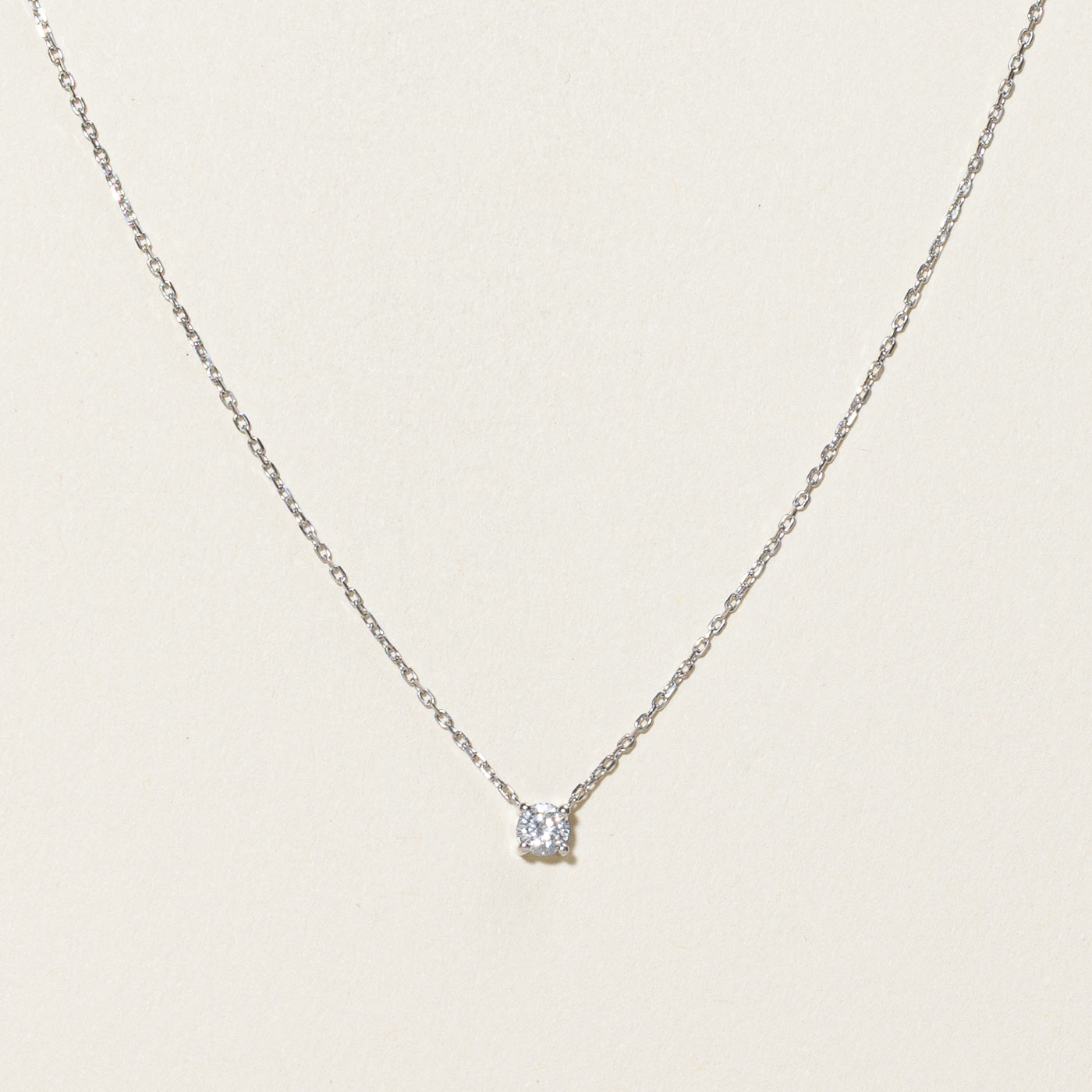 0.17ct Solitaire Diamond Necklace - 17