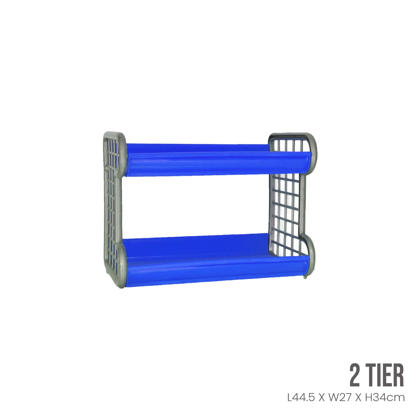 2 Layer DM Rack (992) - Heavy Duty Storage Organizer for Kitchen, Garage, or Office - Perfect for Spices, Tools, and Office Supplies