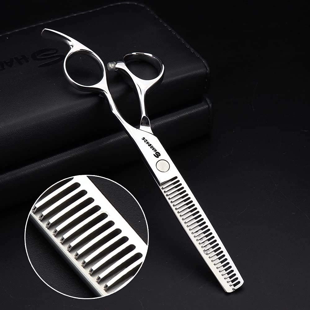 Professional Hair Scissors Set - 2 Pcs Barber Shears & Thinning Scissors for Hair Cutting, Styling & Trimming - Premium Stainless Steel Hairdressing Tools for Salon & Home Use