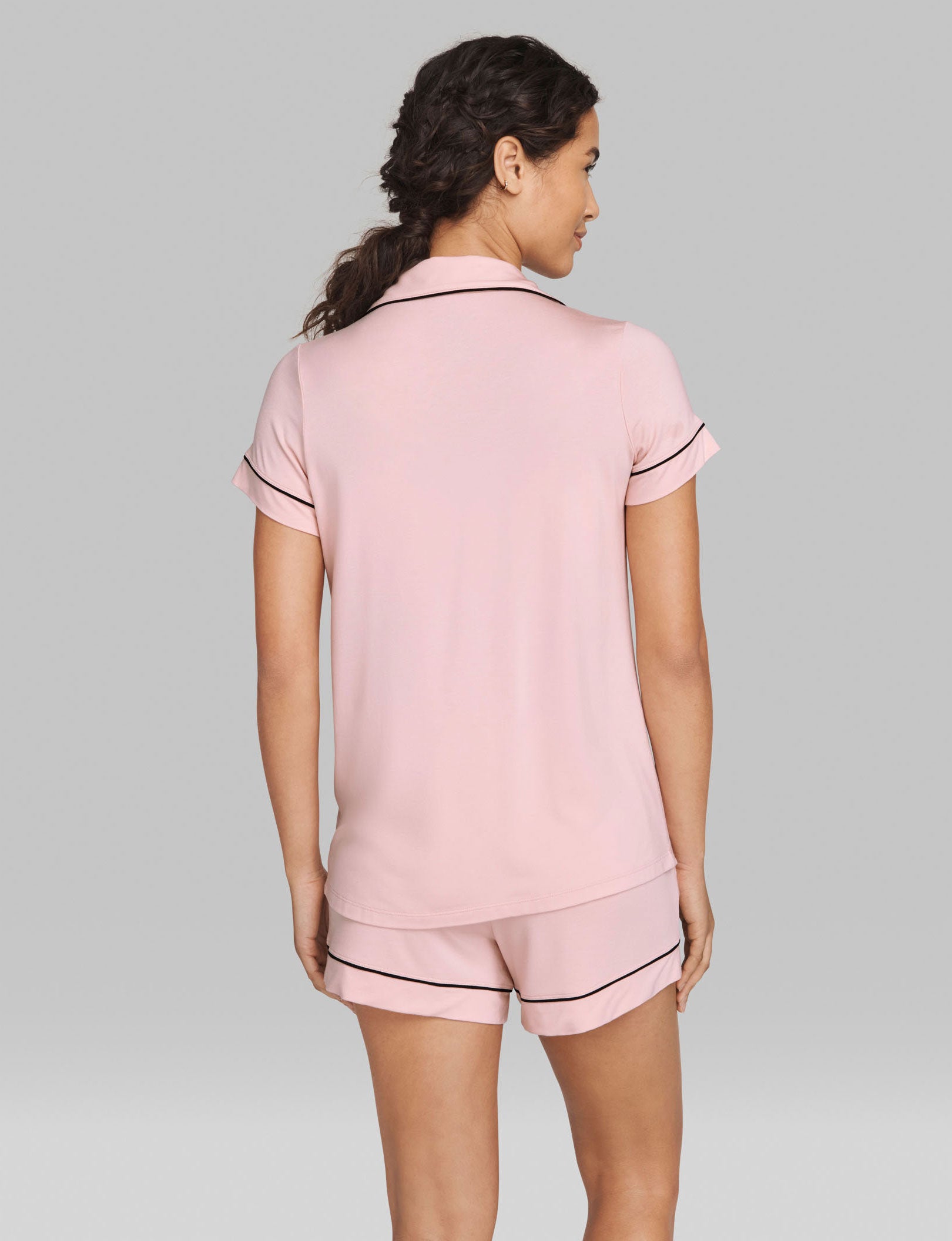 Women's Soft Cotton Short Sleeve Pajama Top - Comfy Sleepwear for Lounge & Nighttime Relaxation at Home