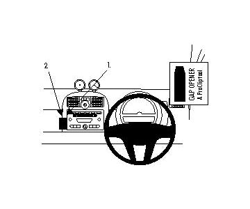 ClicOn No Holes Angled Dash Mount for Smart ForTwo (2008-2010) - Secure Phone Holder for Easy Navigation & Hands-Free Driving