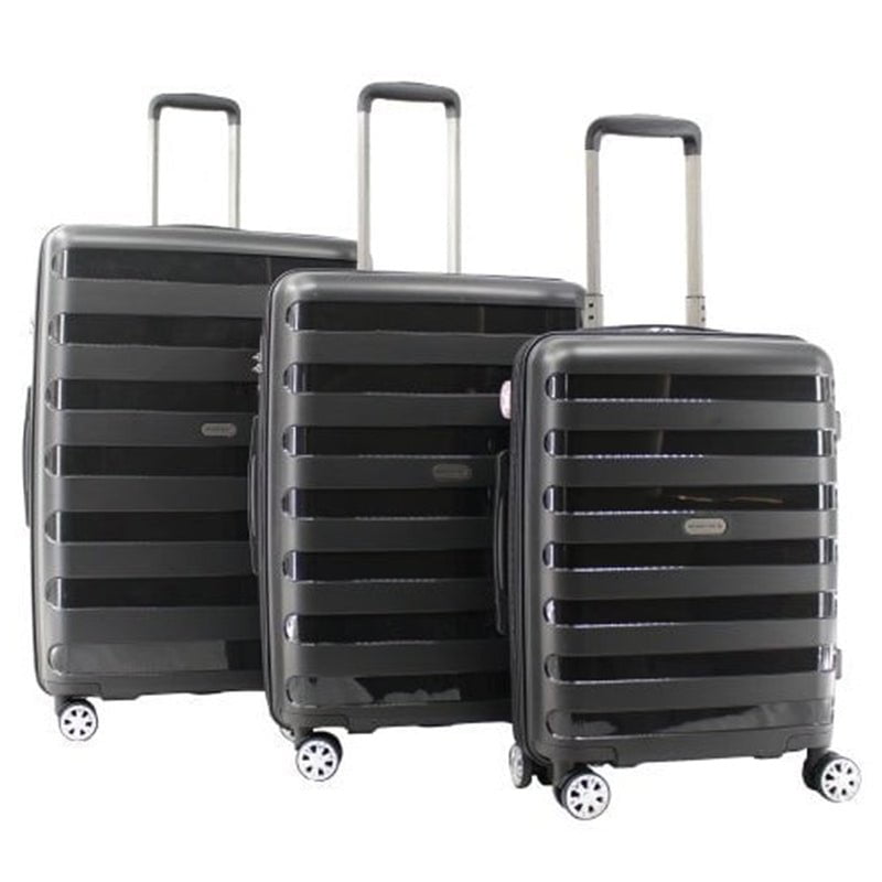 Air Canada Eerie Hardside 3-Piece Luggage Set - Durable Spinner Suitcase for Travel with TSA Lock | Perfect for Family Vacations & Business Trips