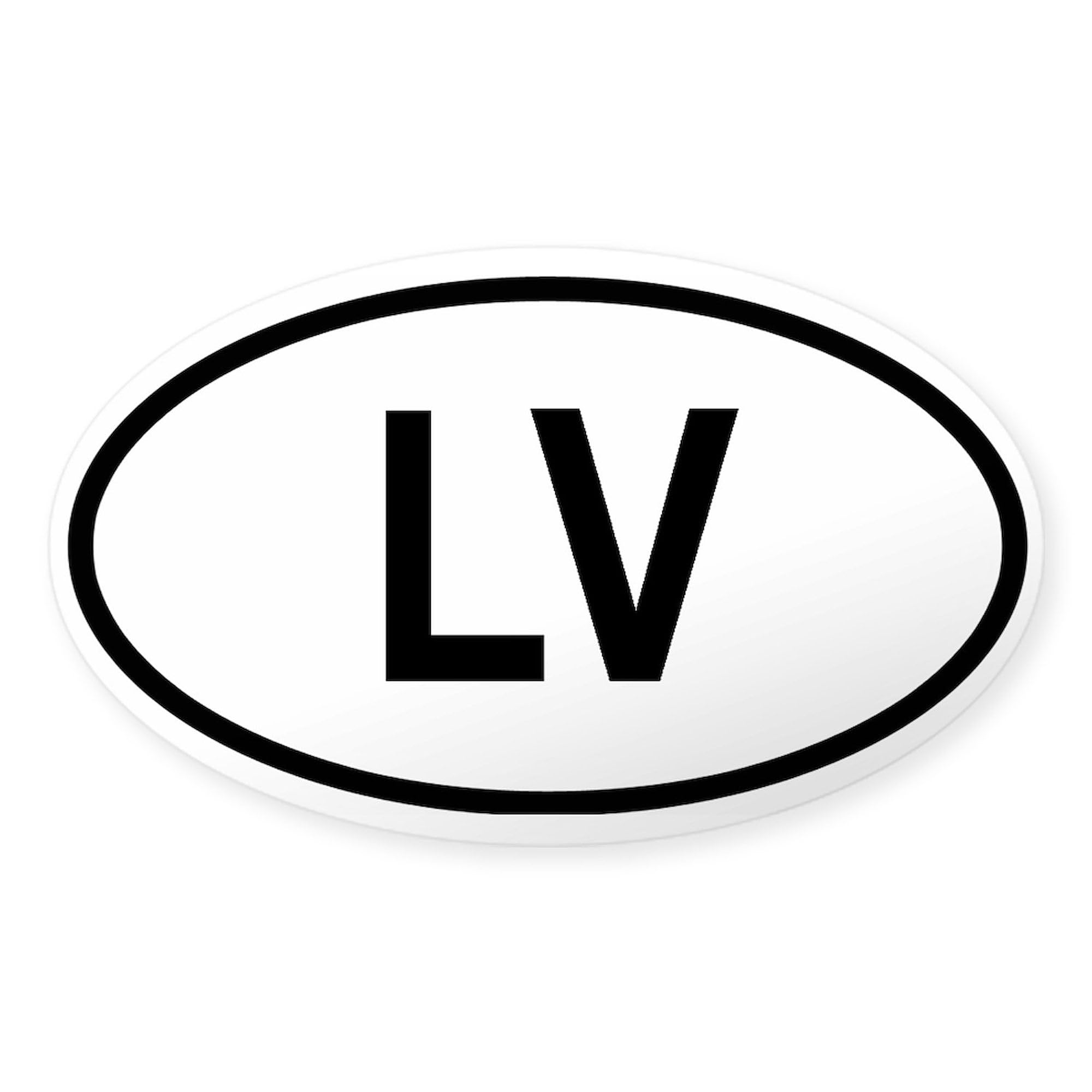 Latvia Oval Car Bumper Sticker - Travel & Decoration