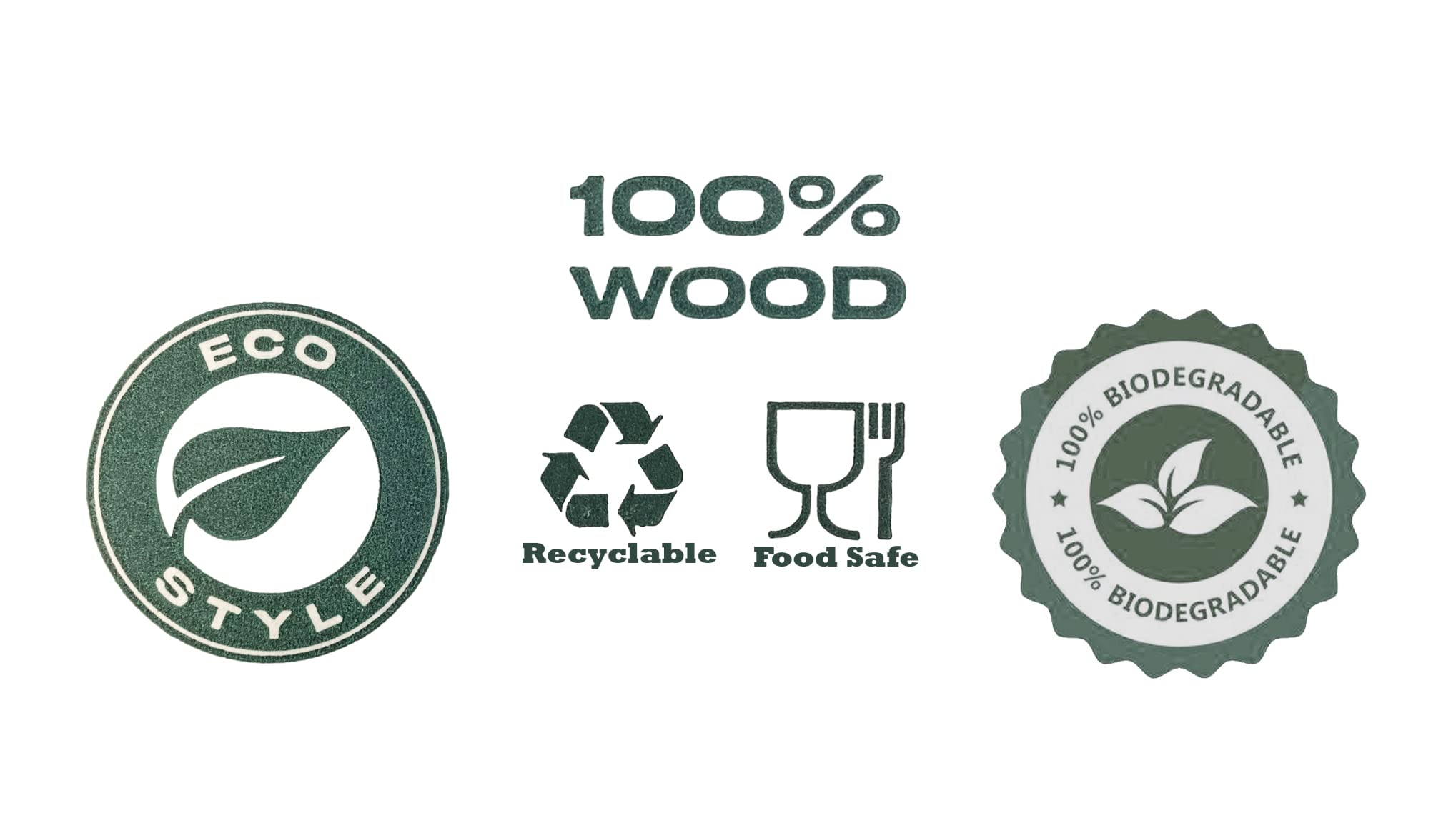 Eco-Friendly 100% Compostable Birchwood Forks - 500 Pack Biodegradable Wooden Cutlery Set for Parties, Picnics & Sustainable Dining | TigerChef