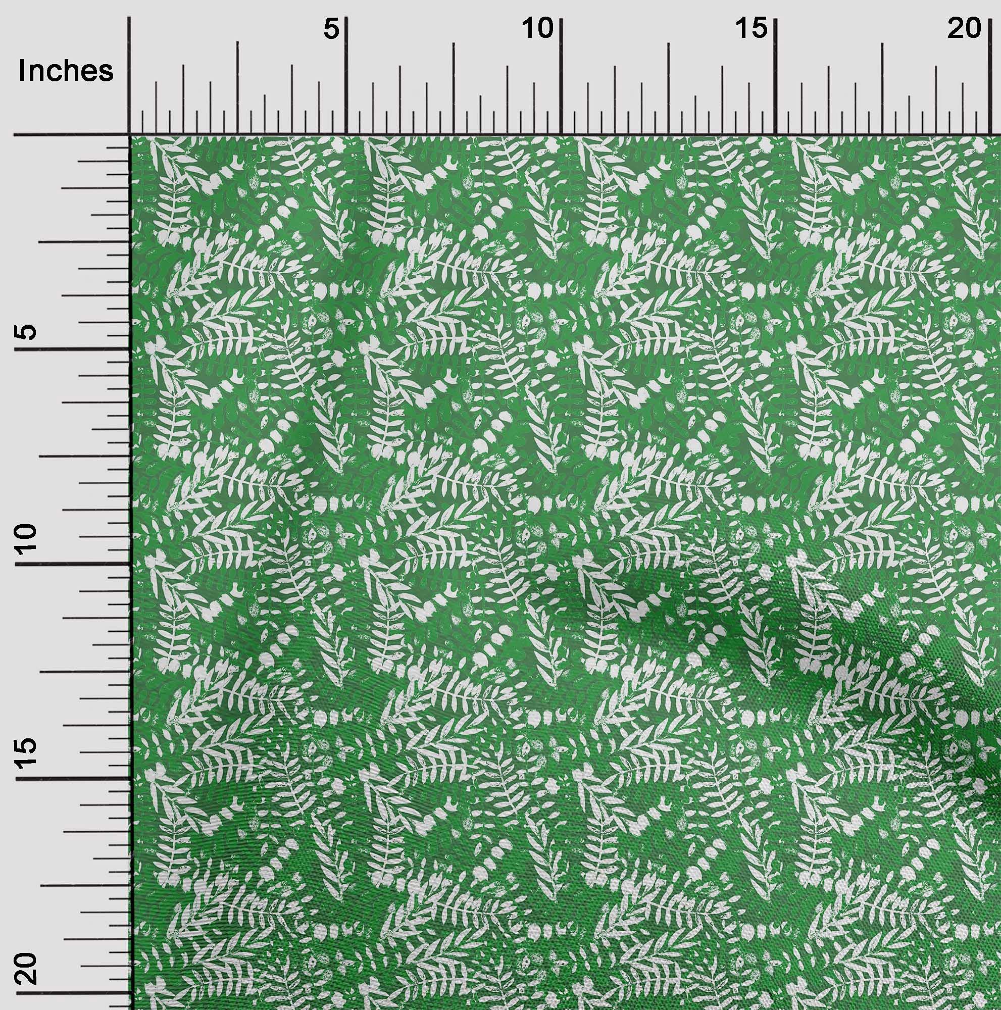 oneOone Polyester Spandex Floral Printed Fabric - 56 Inch Wide Green Floral Craft Fabric for Sewing, DIY Projects & Home Decor | Perfect for Dresses, Curtains & Quilting