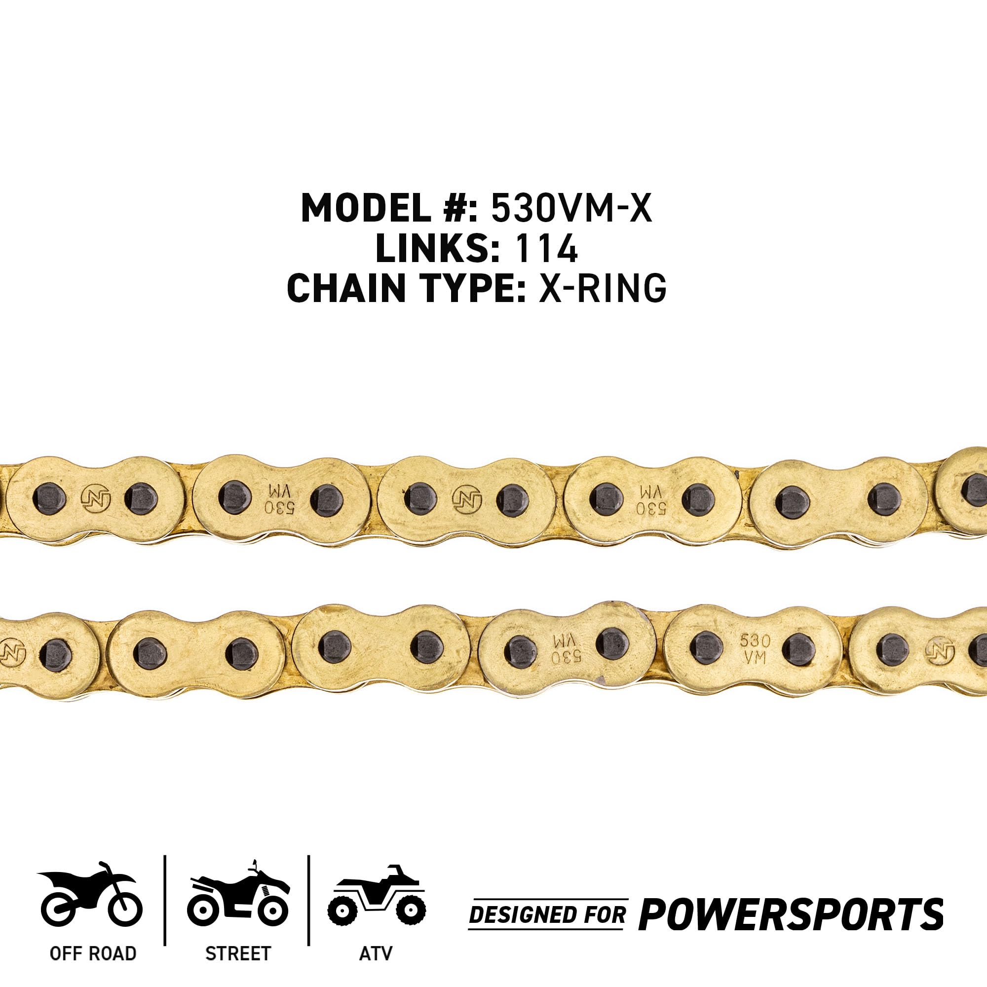Honda CBR1000RR 530VM-X X-Ring Drive Chain & Sprocket Kit (16T Front/42T Rear, 114 Links) - High Performance Motorcycle Upgrade for Racing & Street Riding