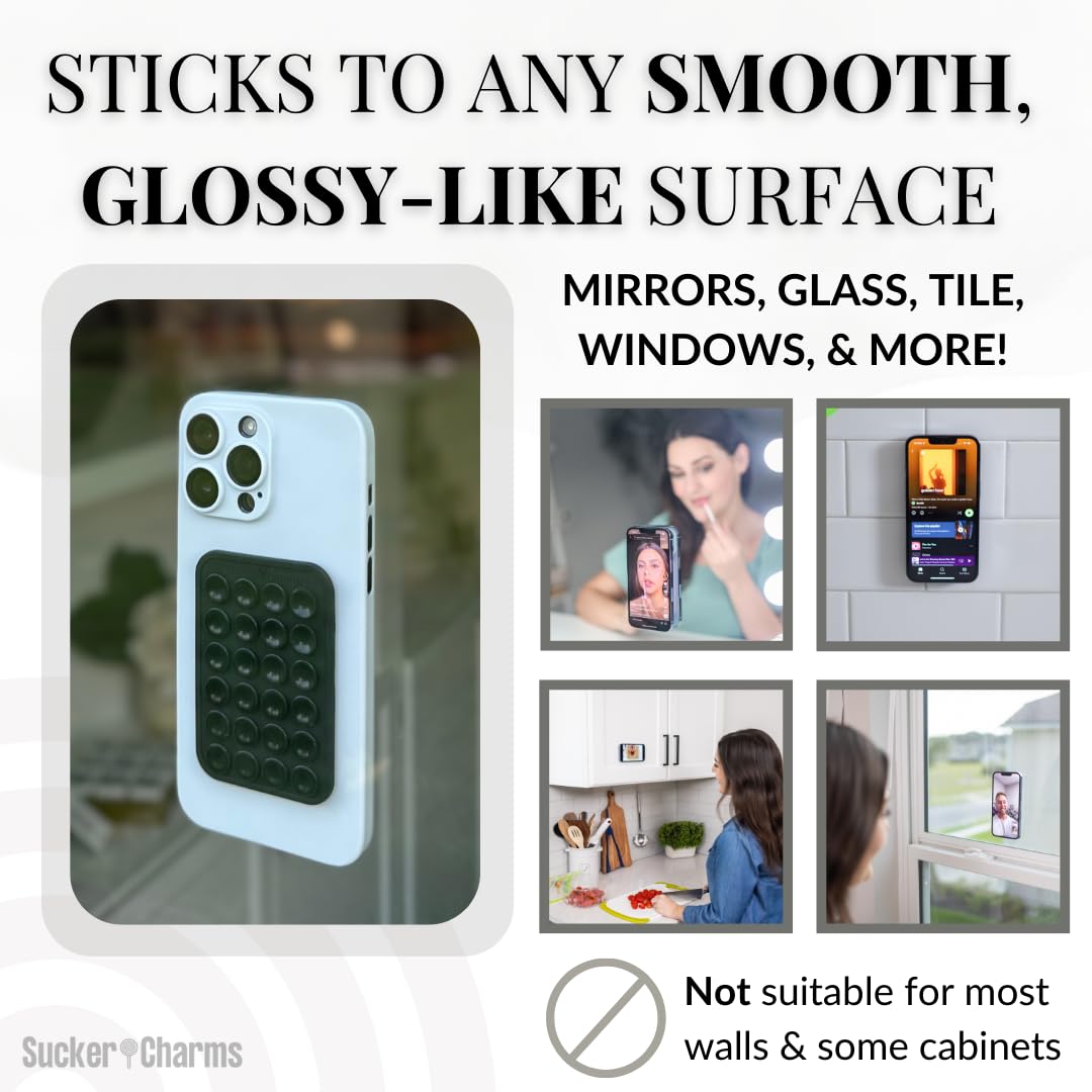 BlackBerry 2.0 Removable & Reusable Silicone Suction Phone Mount - Strong Sticky Grip Car Dashboard Holder for iPhone & Android (Patent Pending) - Perfect for Hands-Free Driving, Video Calls & GPS Navigation
